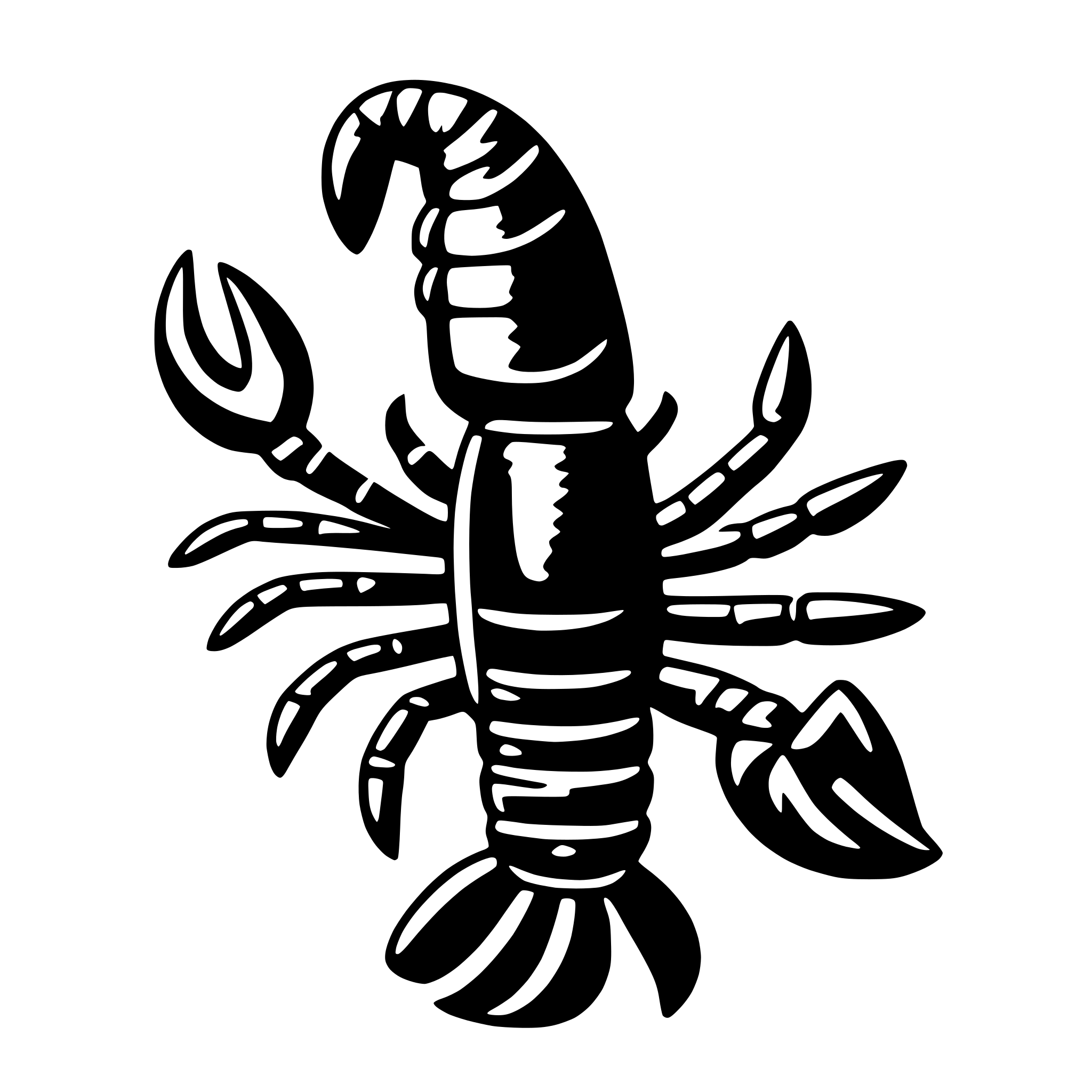AI-generated SVG of 'lobster'