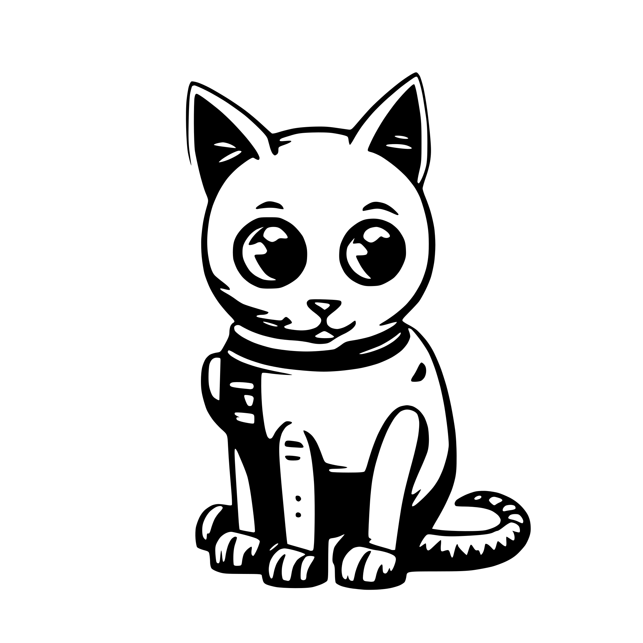 AI-generated SVG of 'Cat bot'