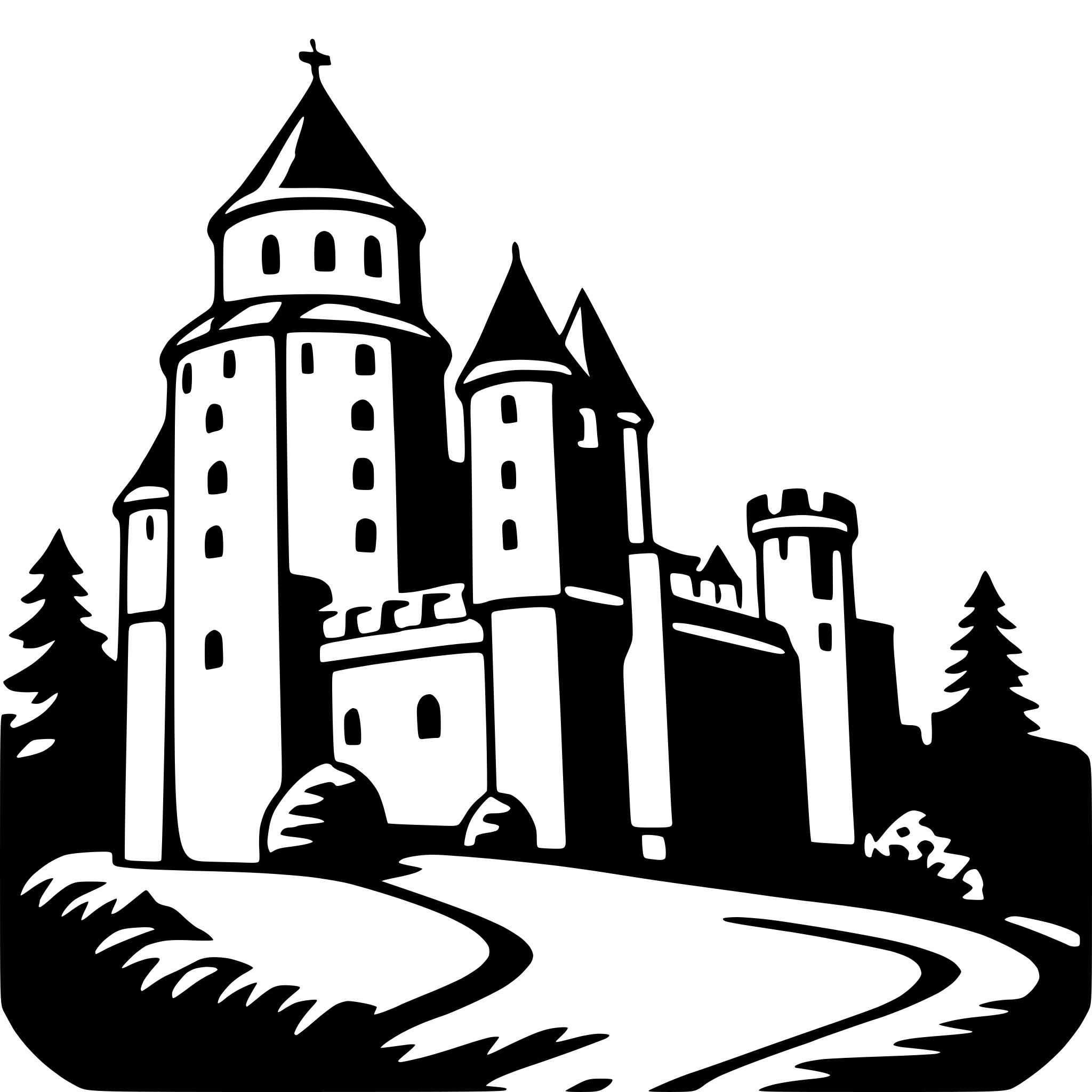 AI-generated SVG of a bran castle