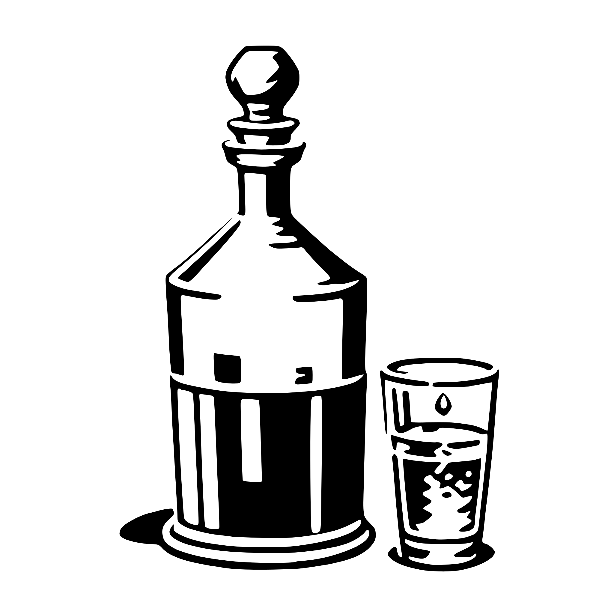 AI-generated SVG of a decanter