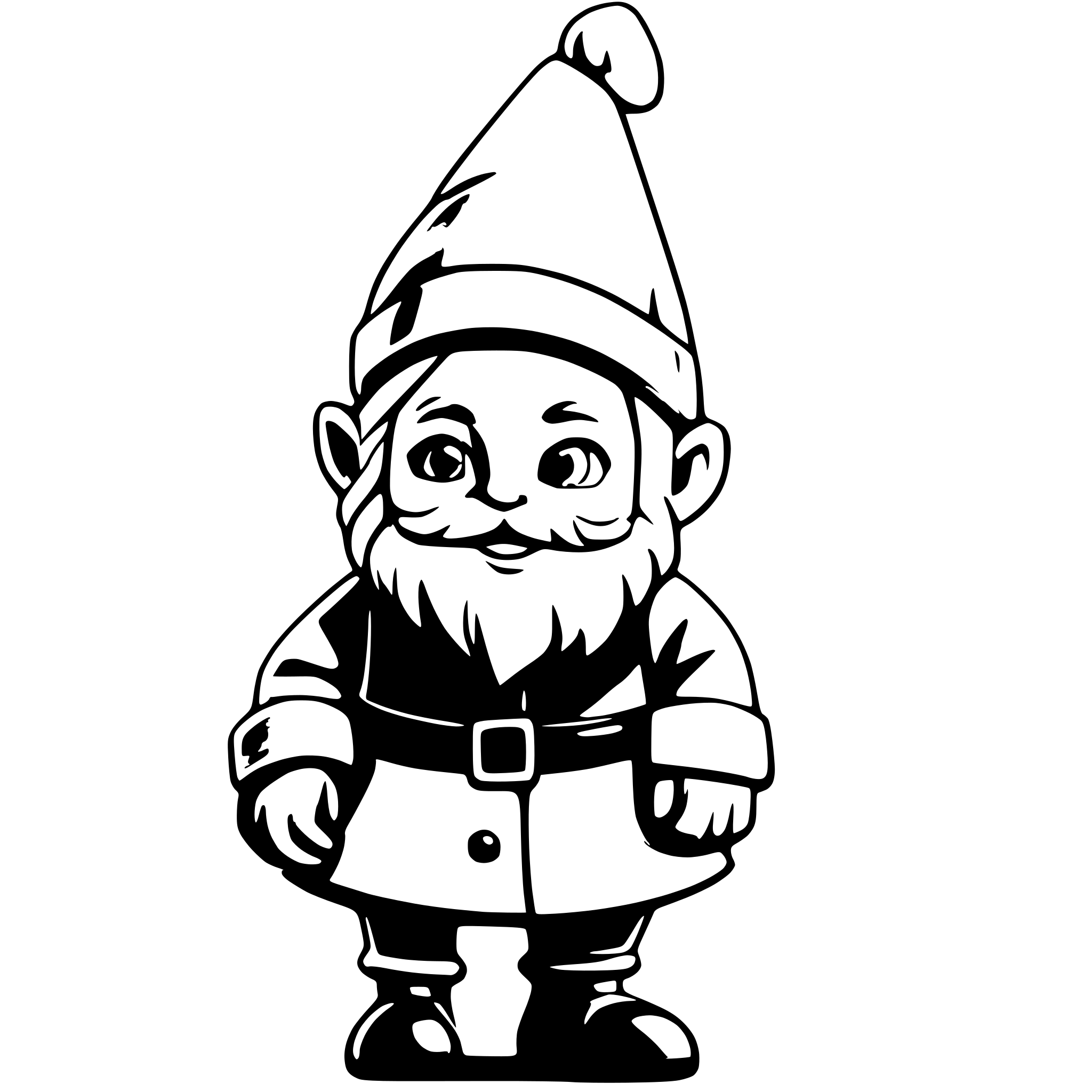 AI-generated SVG of a generate - lovely realistic gnome, for 3 year old kids, should be like a post card, drawing can be colorful,  in is puffy more snow storm and background christmas tree with presents it could be also romantic and warm room near fireplace and should gnome holds with hands sign where to write kid name, after card will be printed