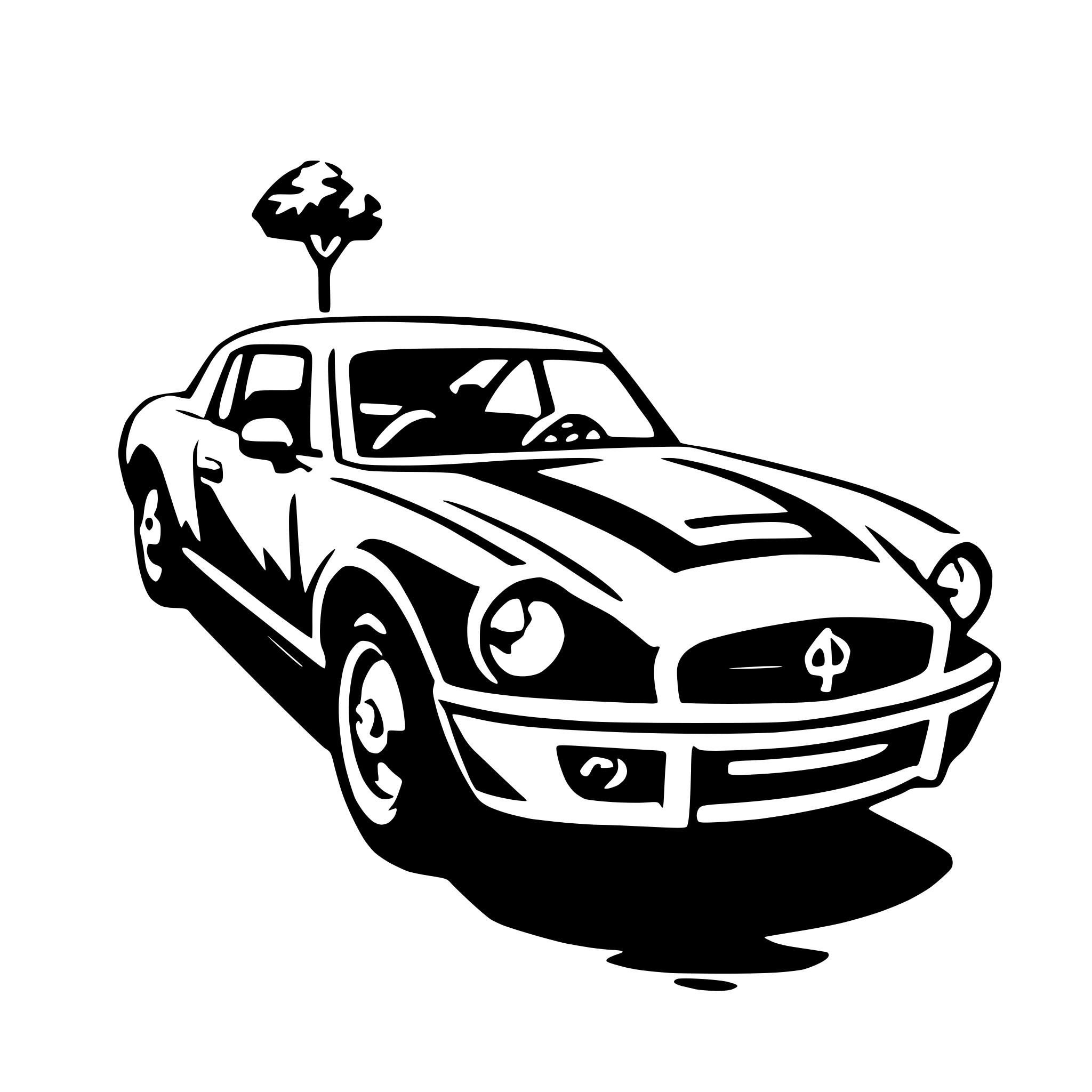 AI-generated SVG of a coupe