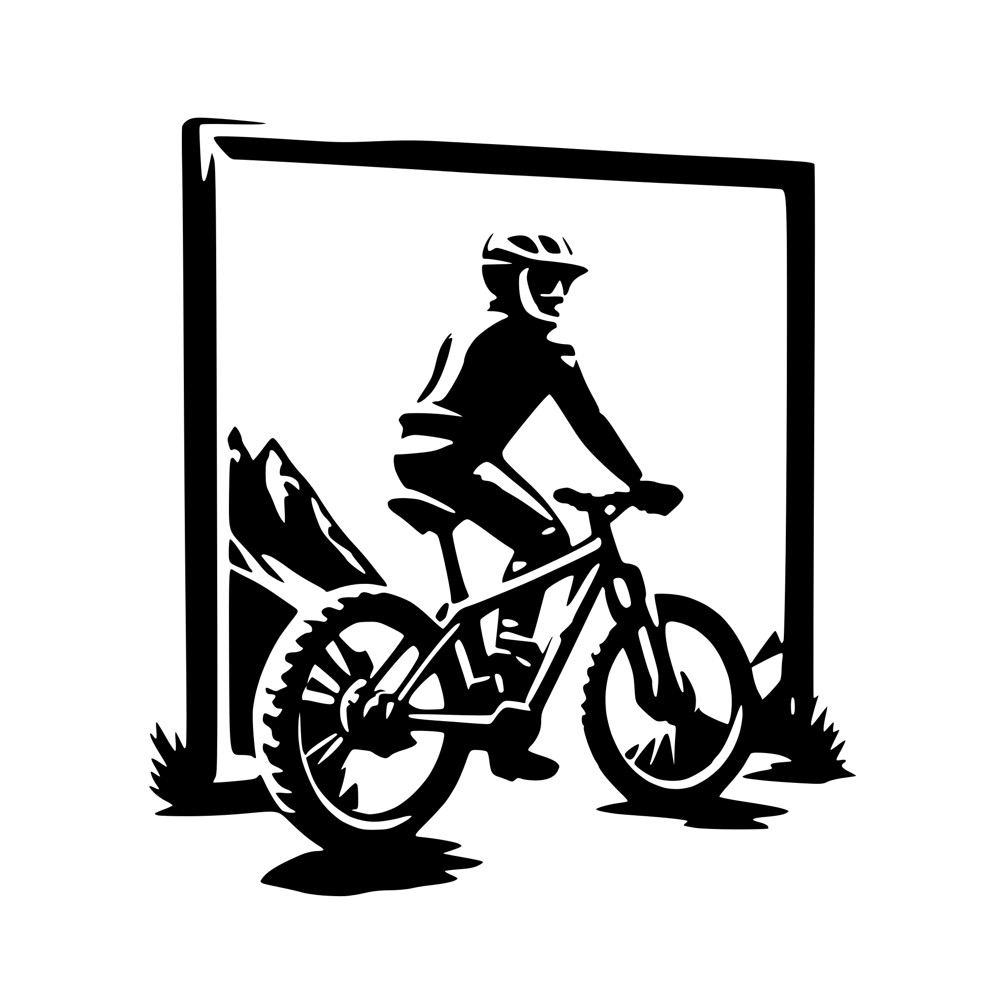 AI-generated SVG of 'mountainbike sticking in a picture frame'