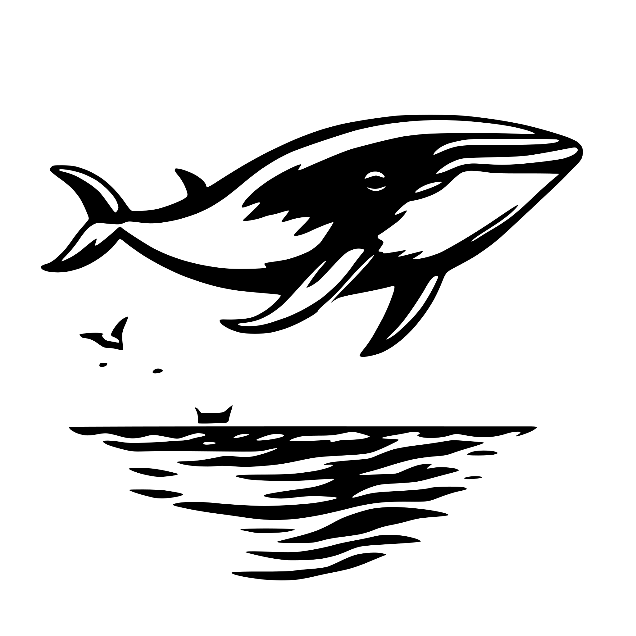 AI-generated SVG of 'Simple outline of a Whale'
