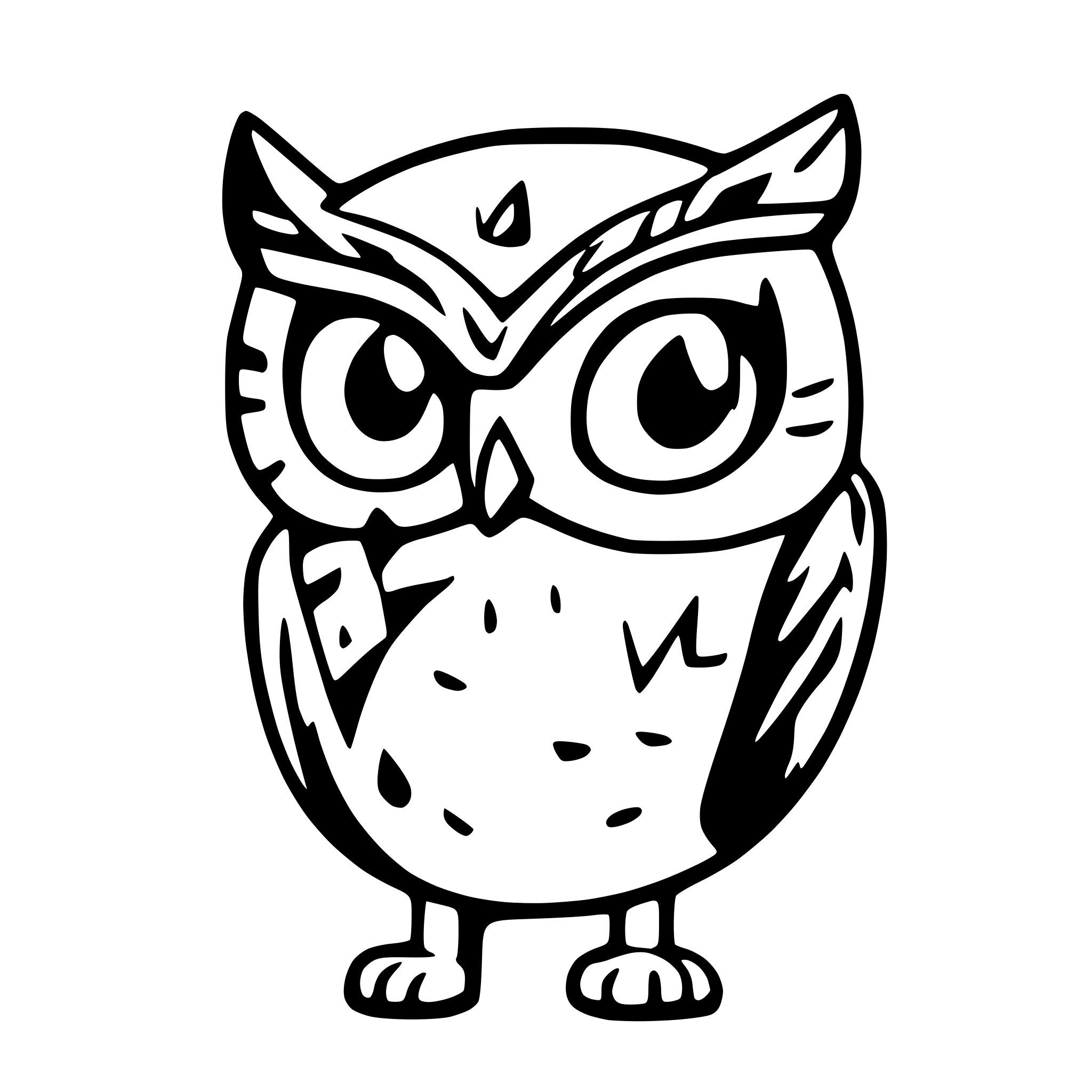 AI-generated SVG of a owl with text "OWL Games"