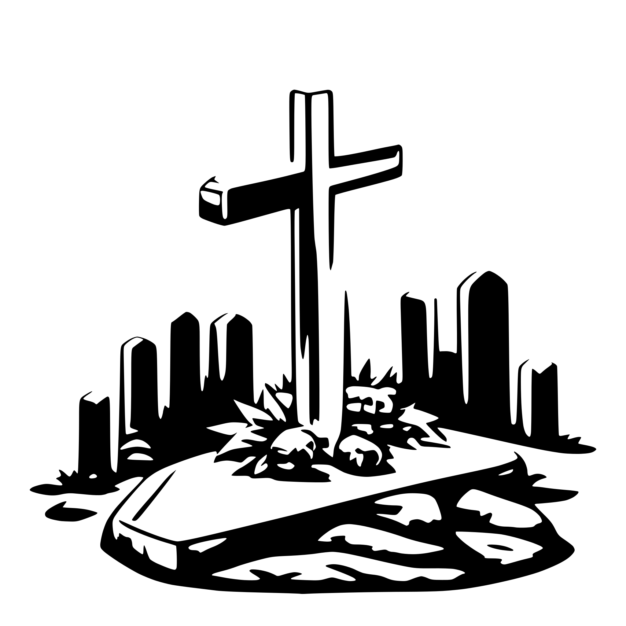 AI-generated SVG of a Rest in Peace