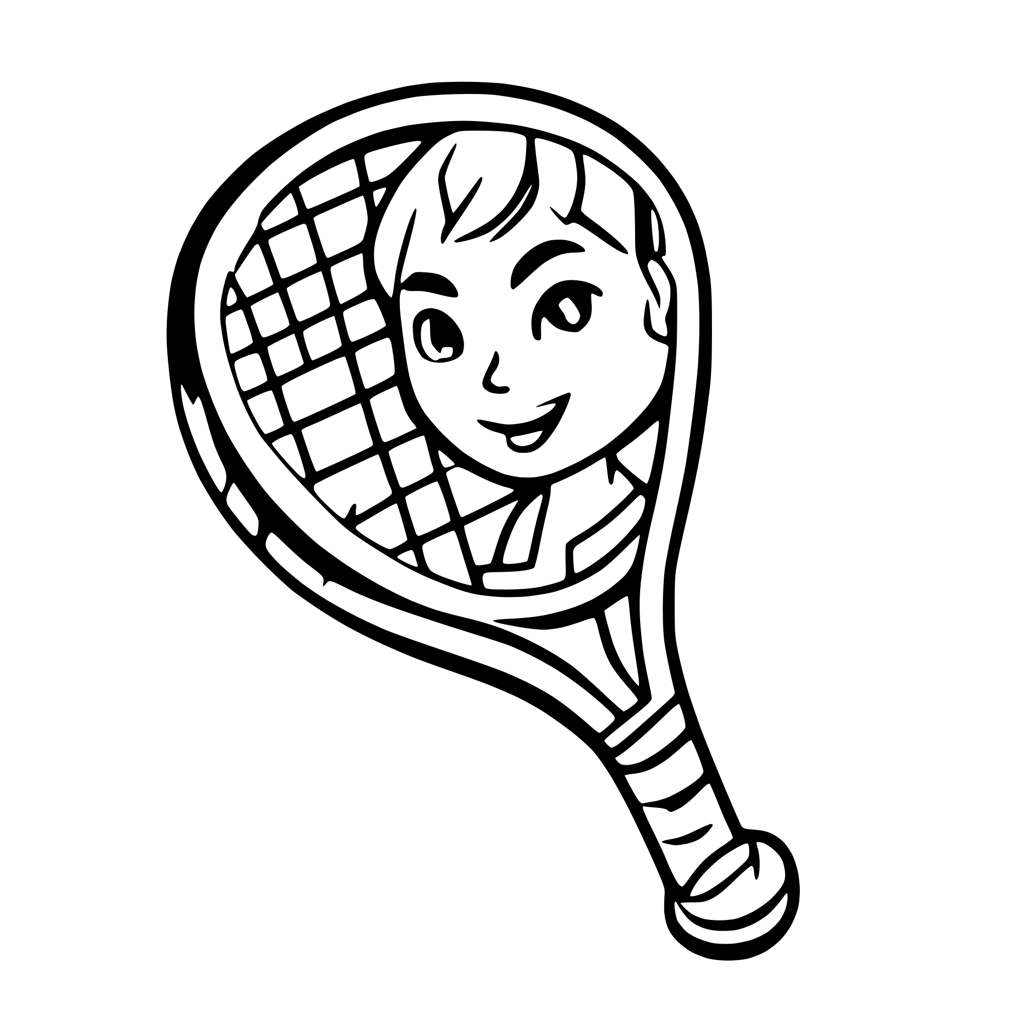 AI-generated SVG of a Tennis racket