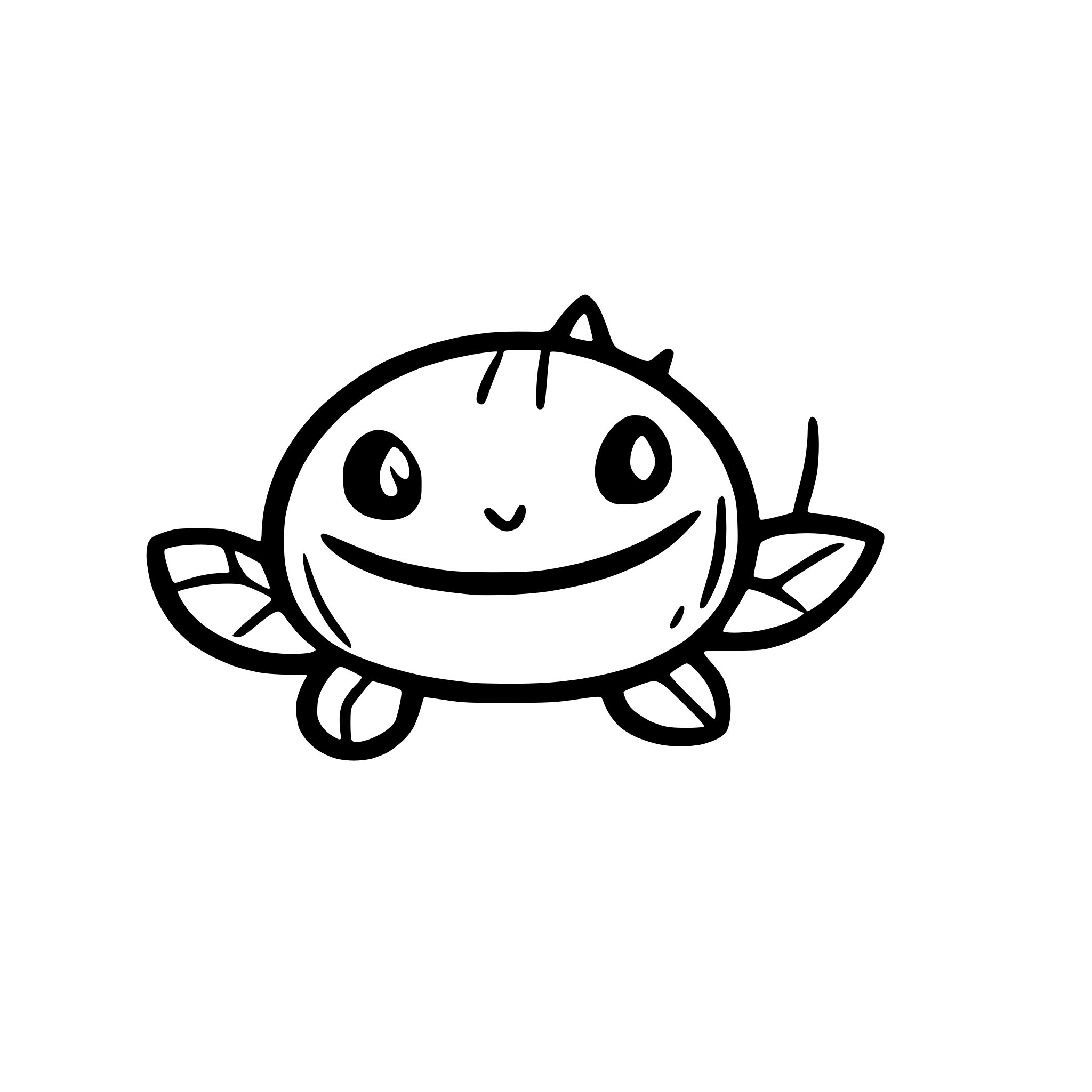 AI-generated SVG of a cute crab smiling