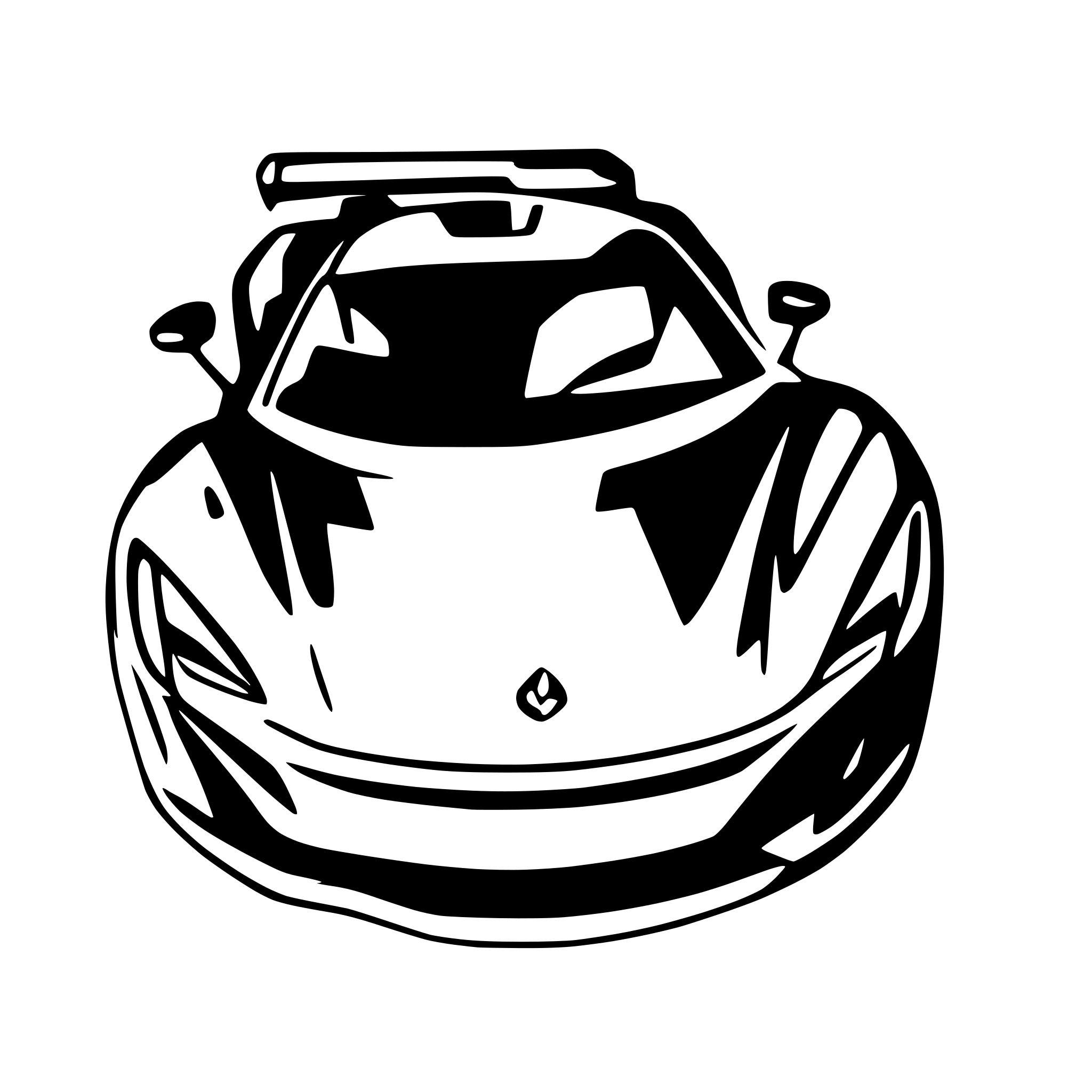 AI-generated SVG of 'McLaren P1 as a drawing to color in. Without Logos.'