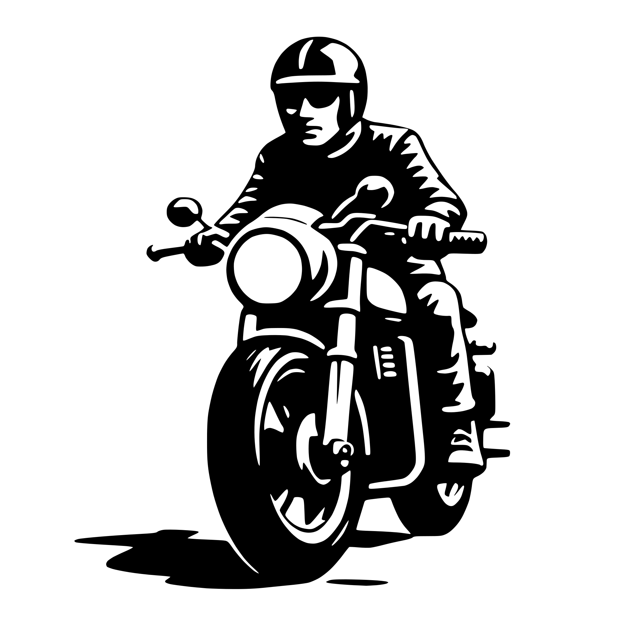 AI-generated SVG of a motorcyclist