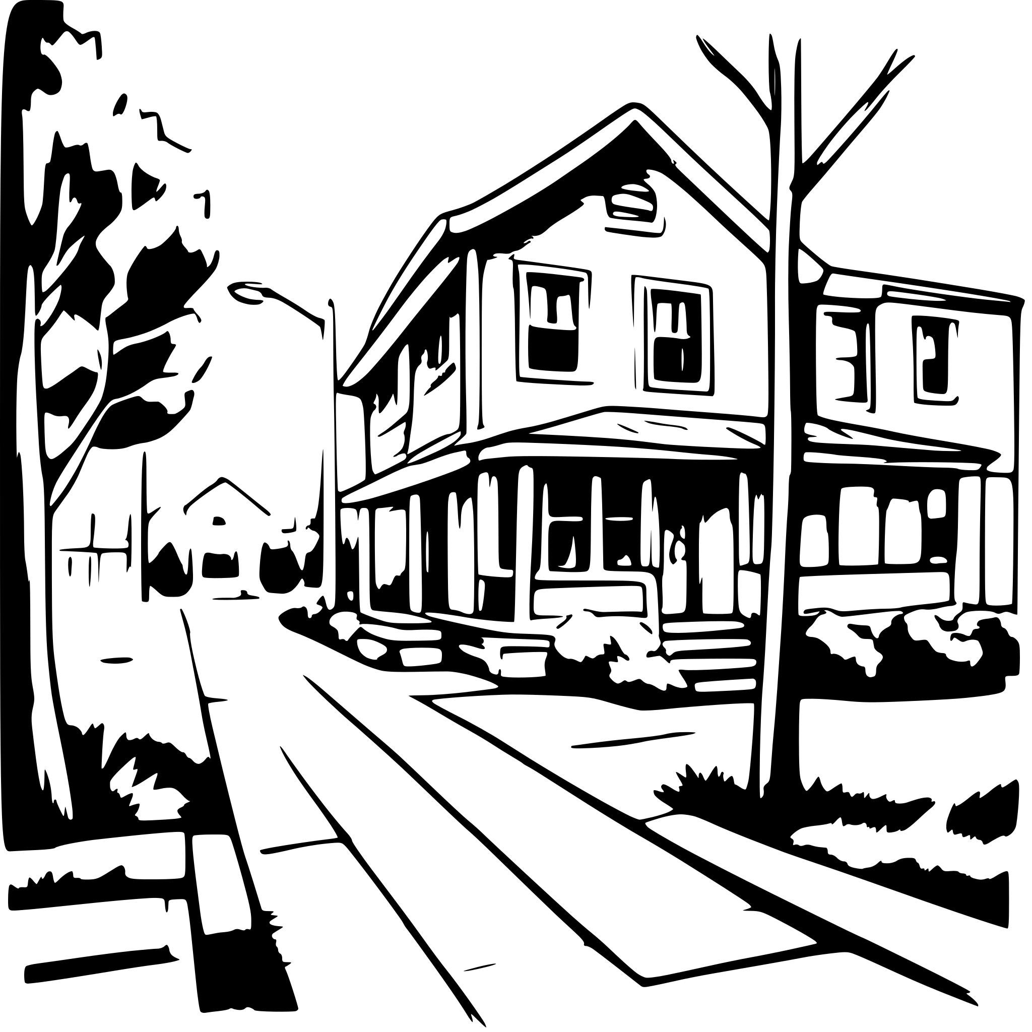 AI-generated SVG of 'us suburban street'