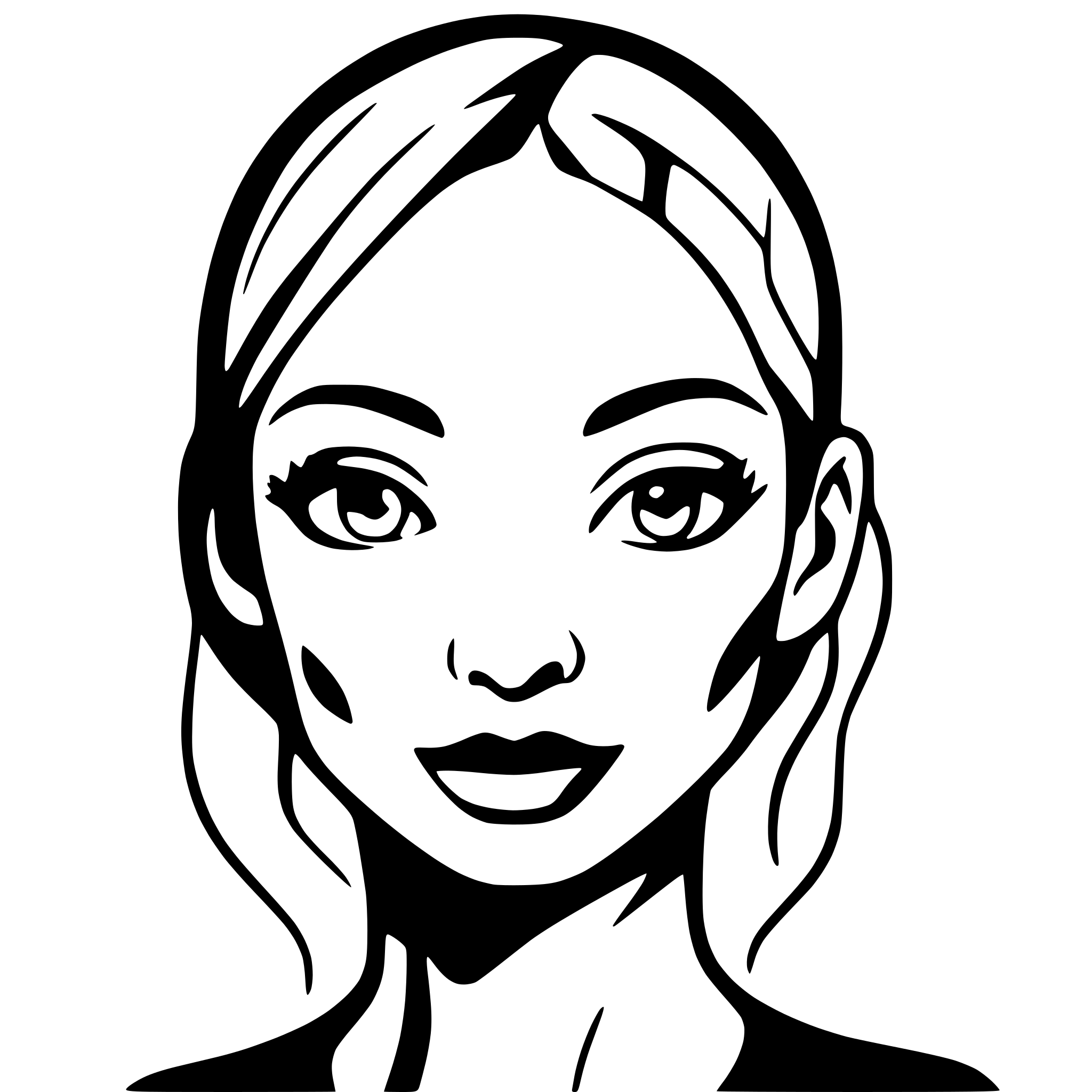 AI-generated SVG of 'snake face frontal'