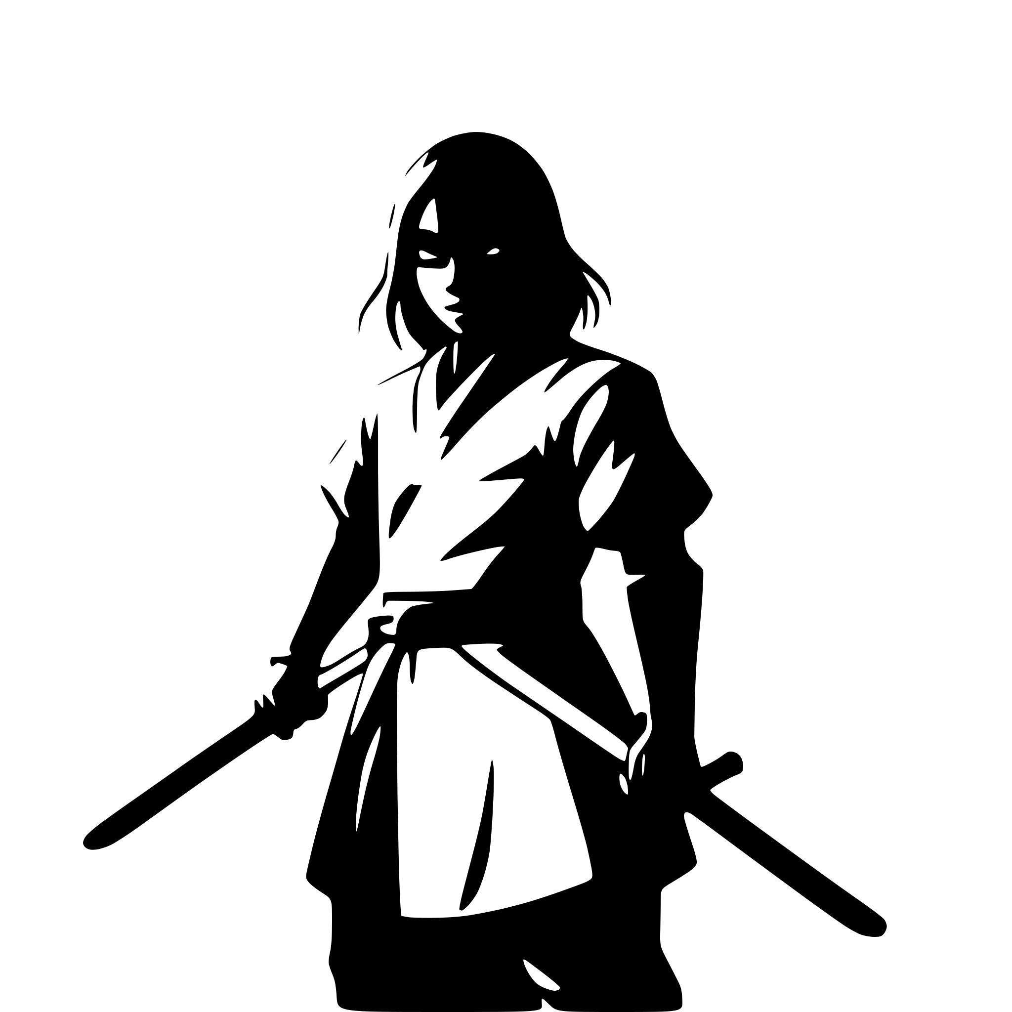 AI-generated SVG of 'samurai holding a sword'