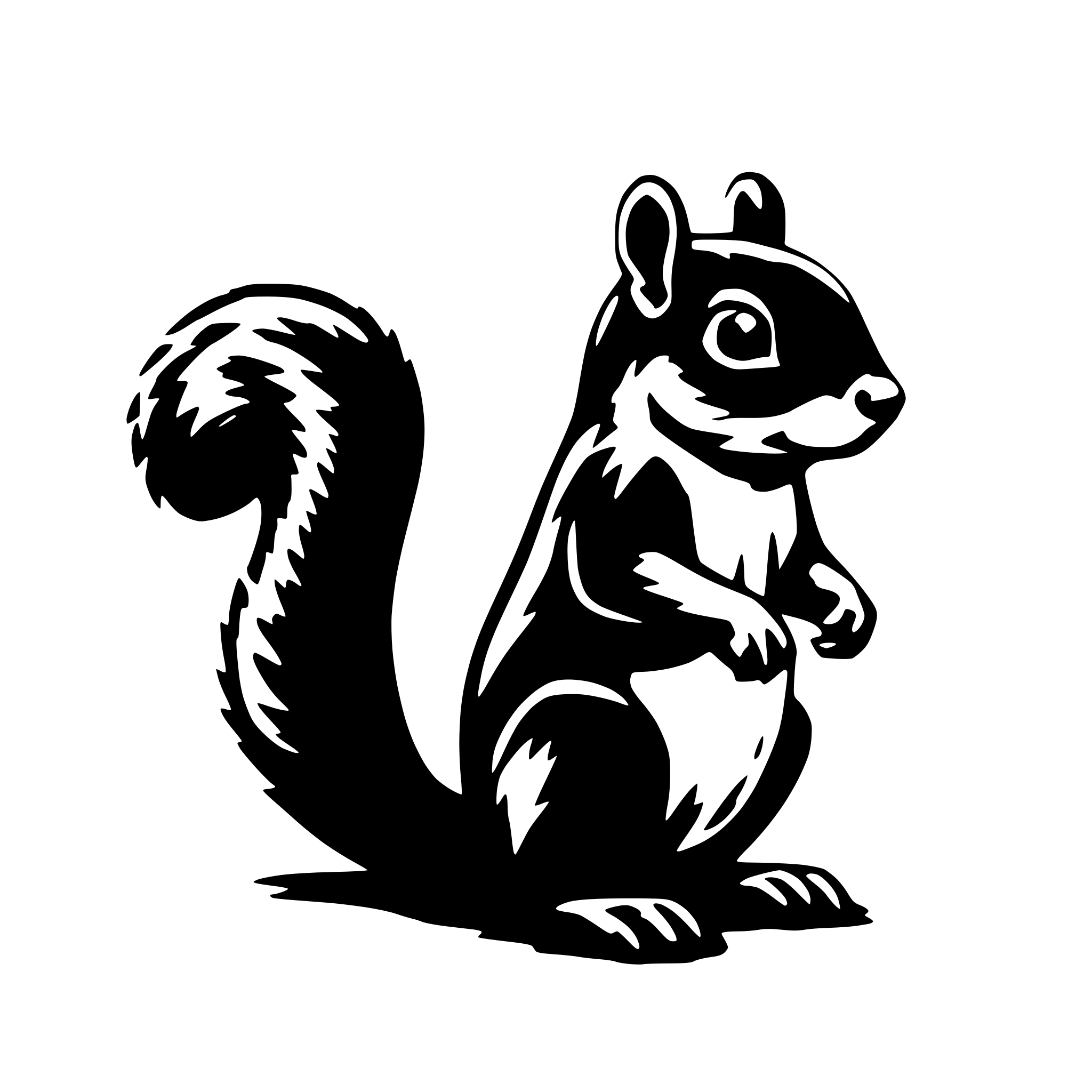 AI-generated SVG of 'squirrel with huge rack'