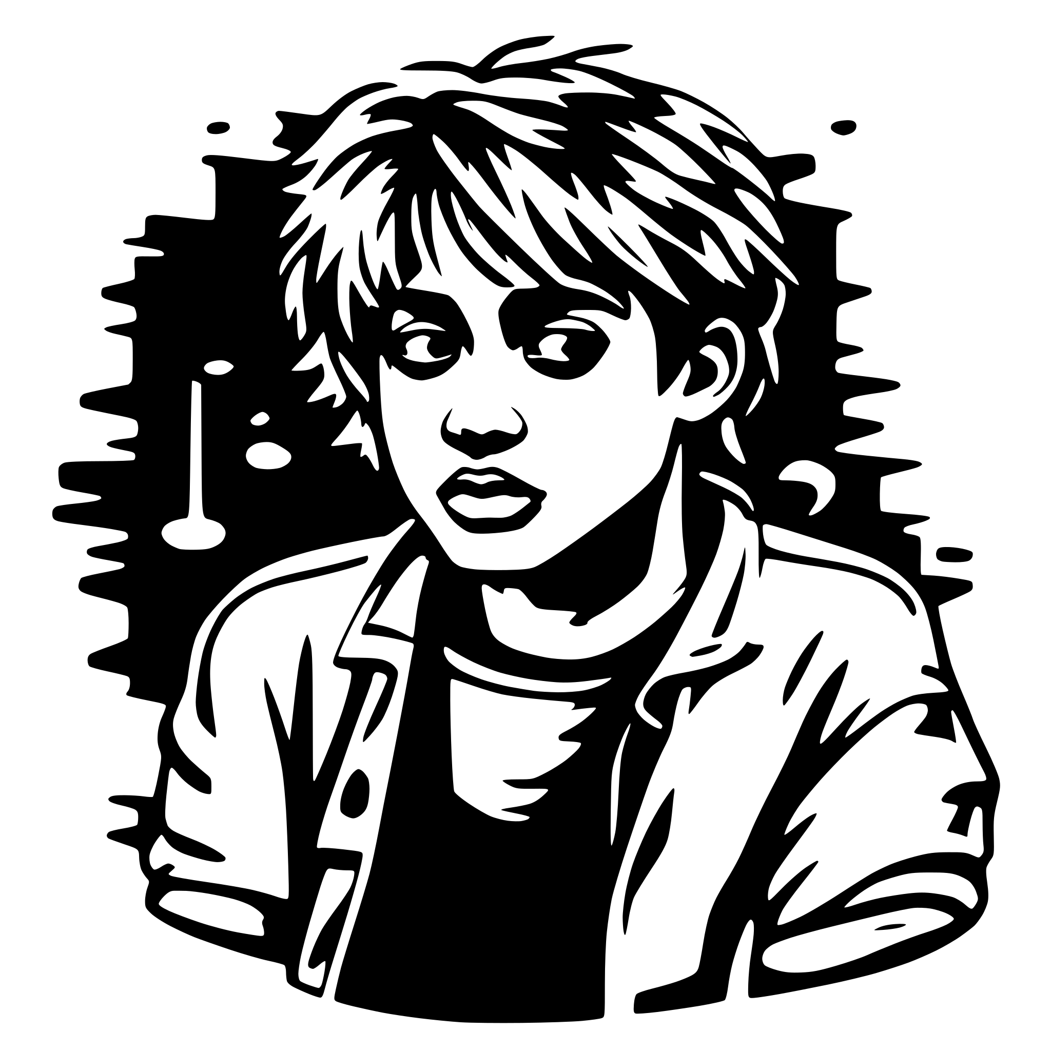 AI-generated SVG of a Juice Wrld