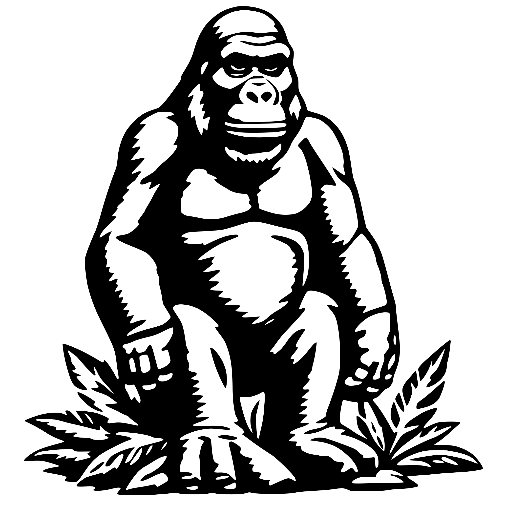 AI-generated SVG of 'King Kong with weed'