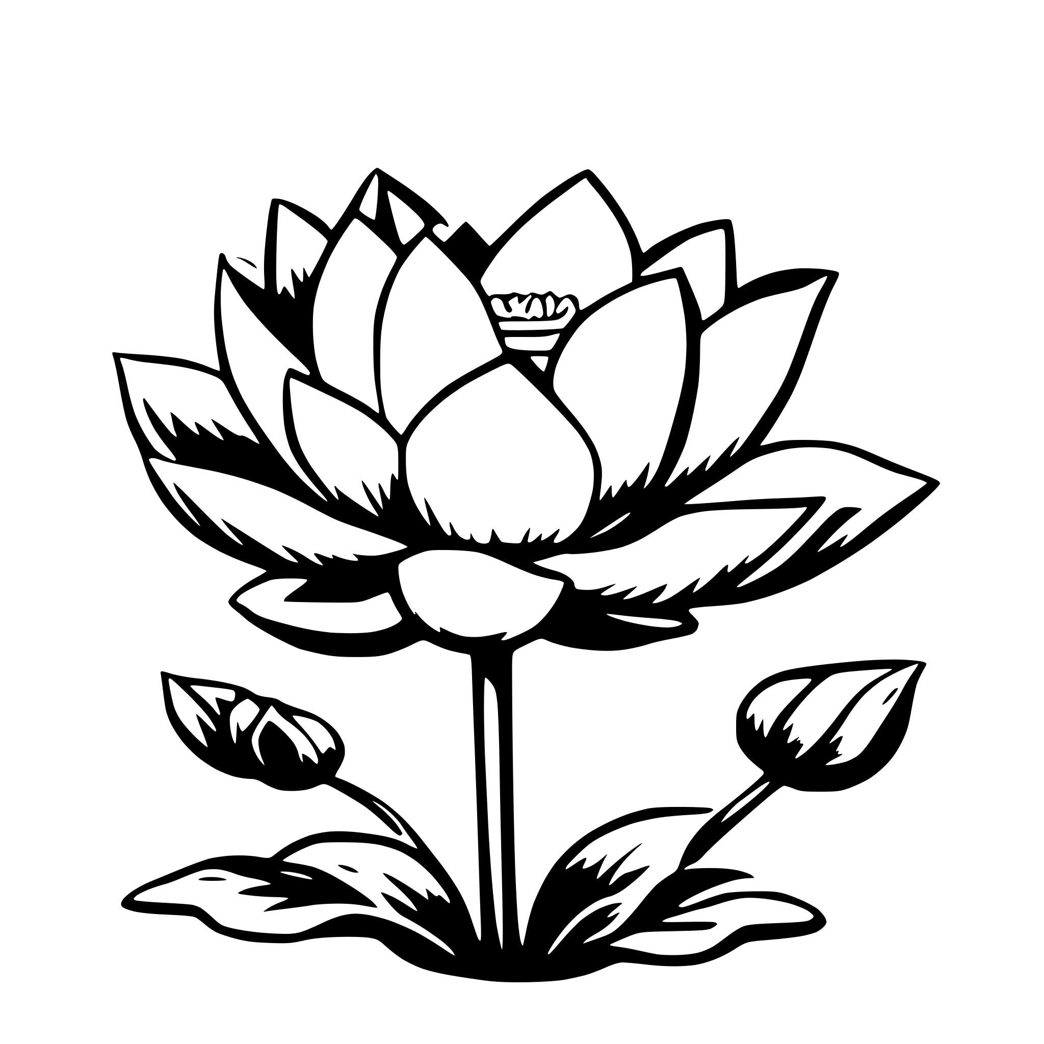 AI-generated SVG of 'lotus'