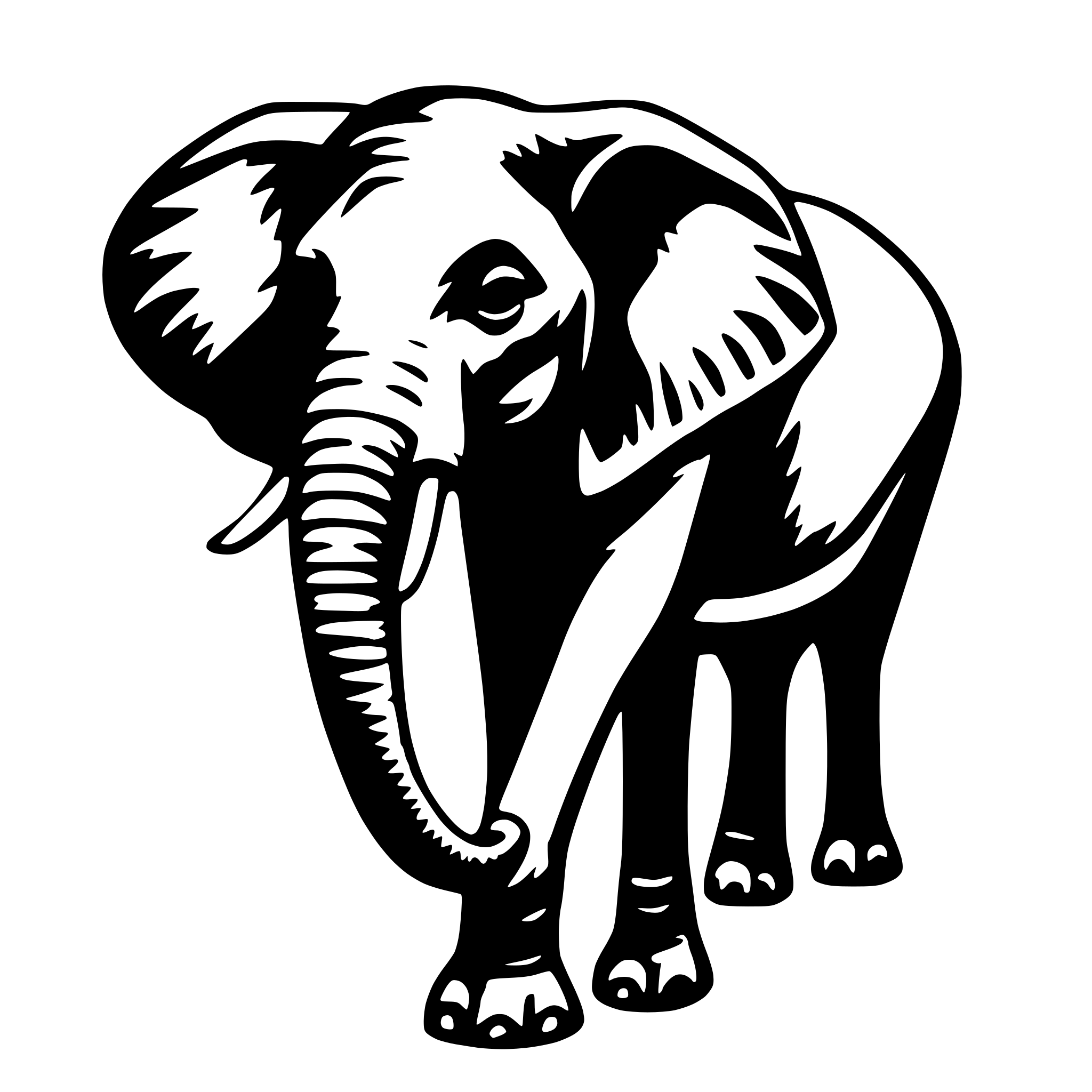AI-generated SVG of a elephant