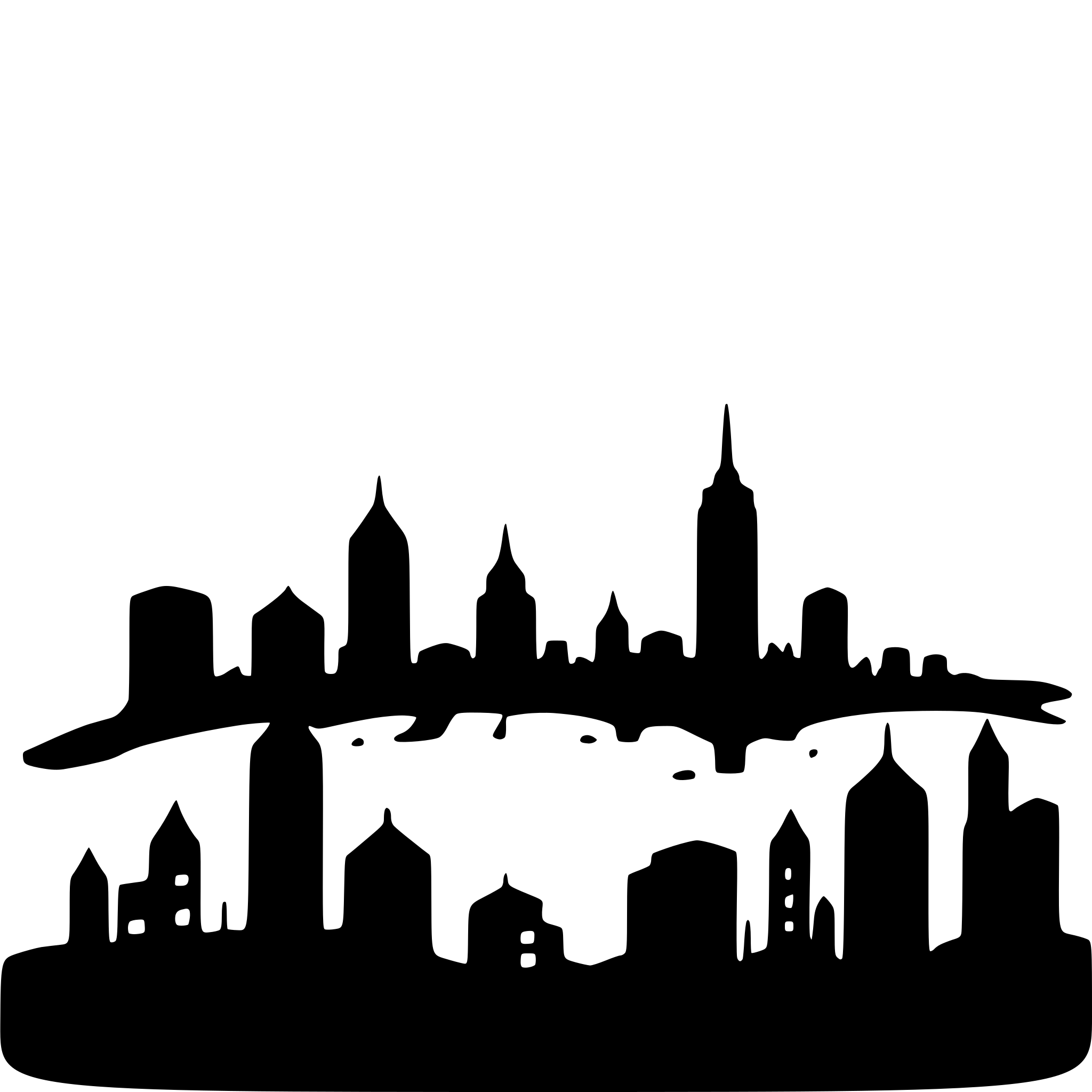 AI-generated SVG of a city skyline at night