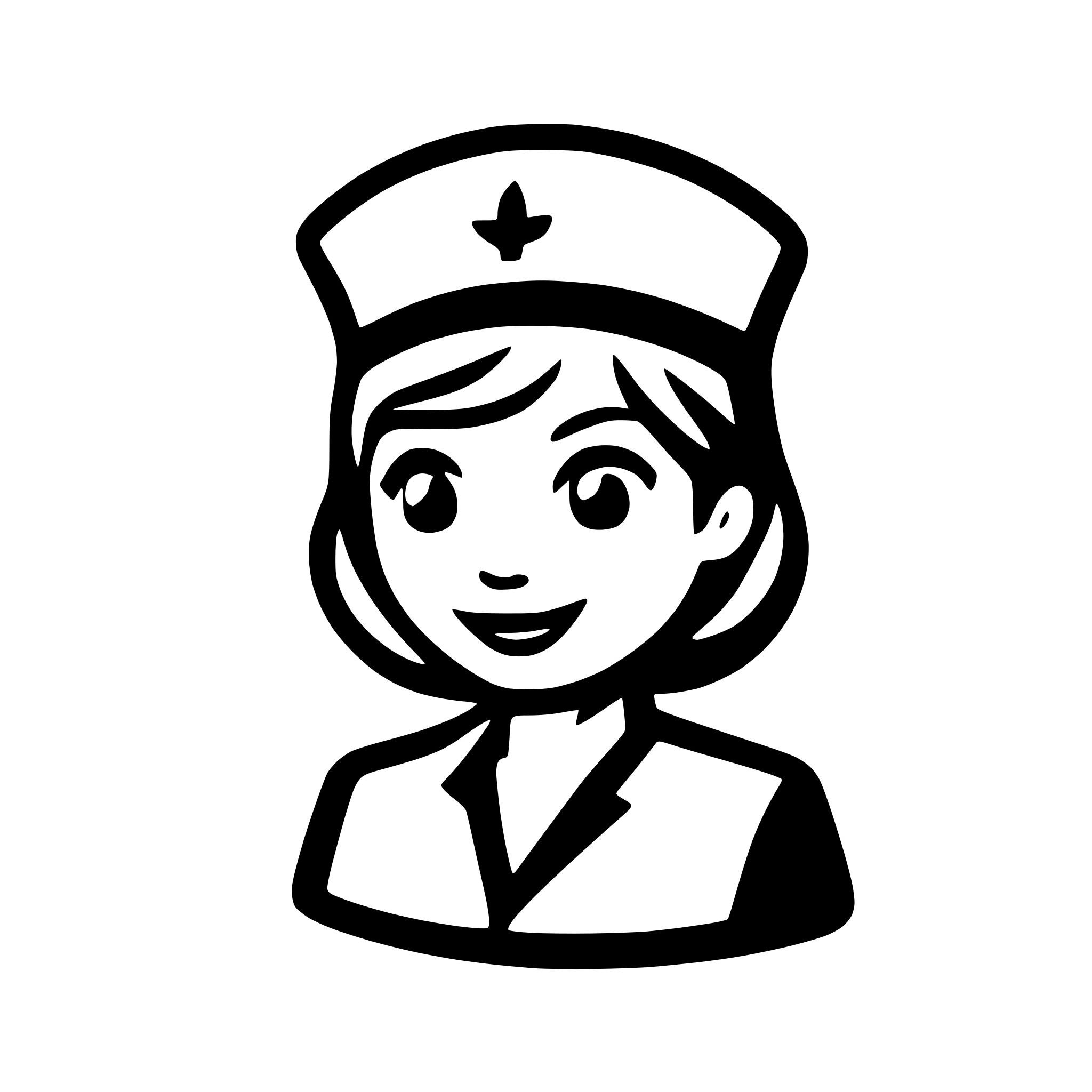 AI-generated SVG of a simple nurse hat icon for logo