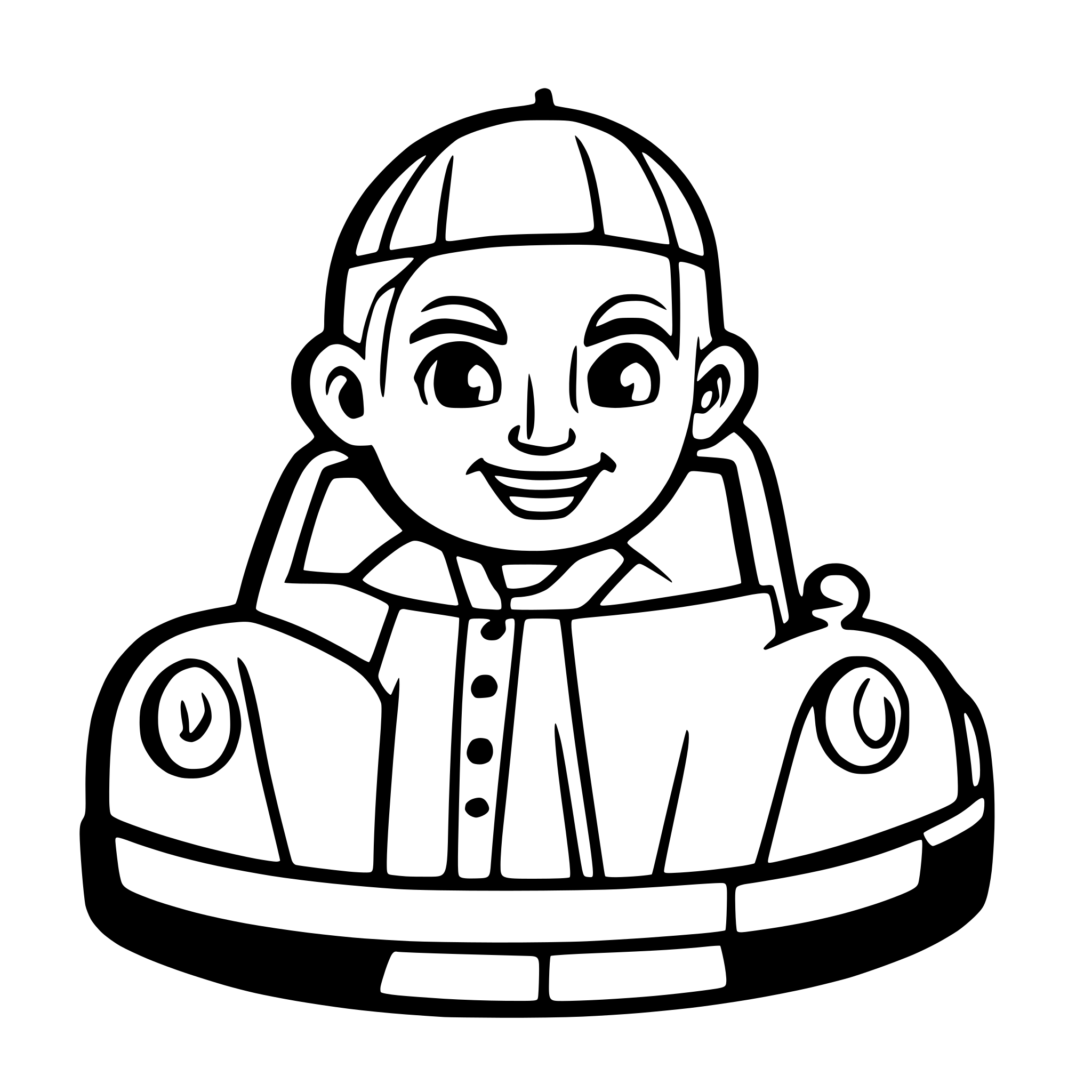 AI-generated SVG of 'pope with au car'