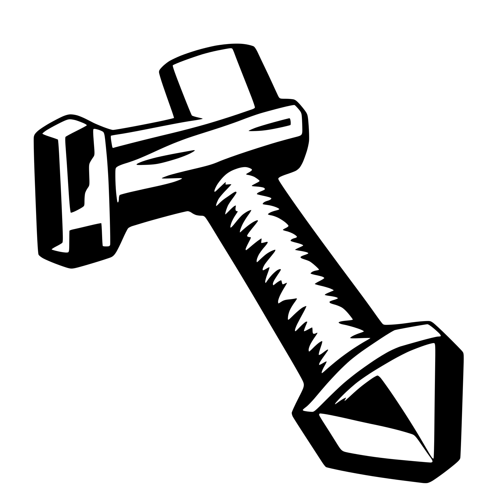 AI-generated SVG of 'a 2d sledgehammer side view'