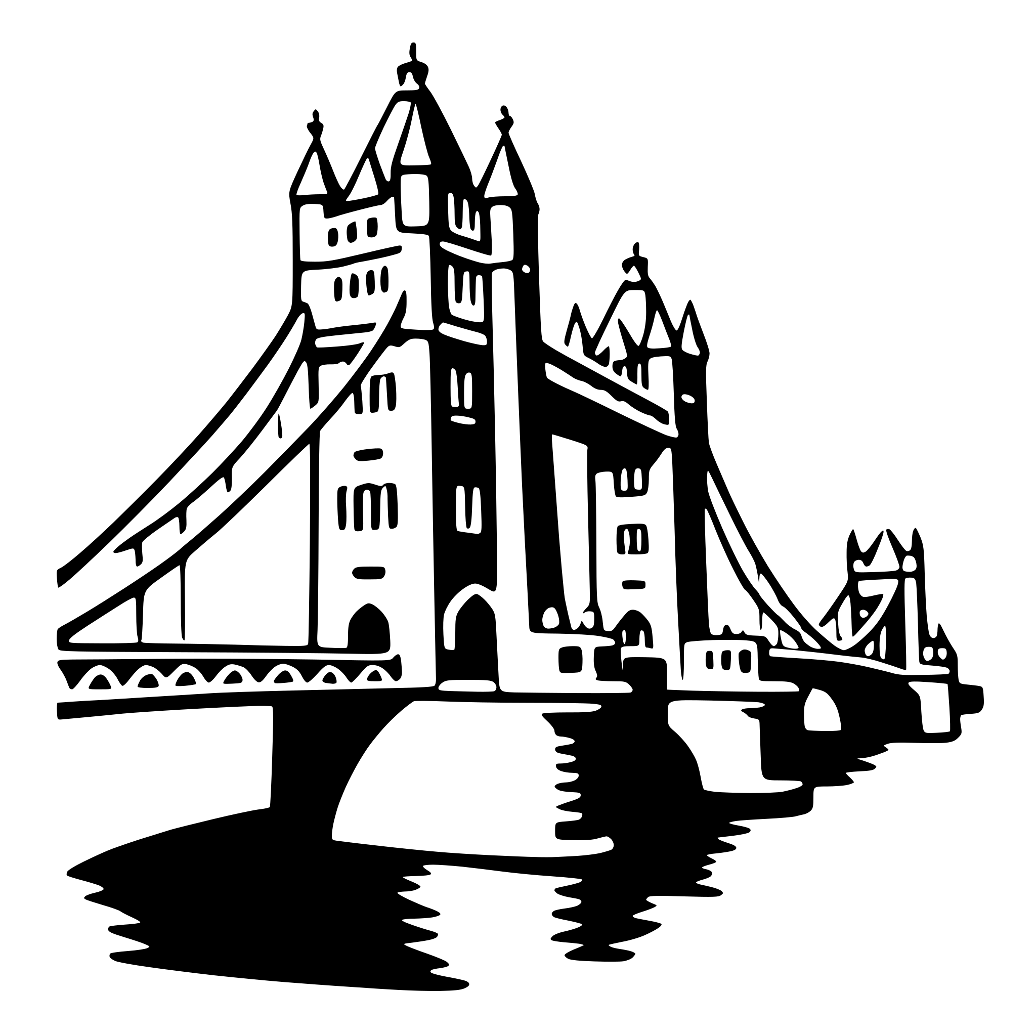 AI-generated SVG of 'tower bridge'