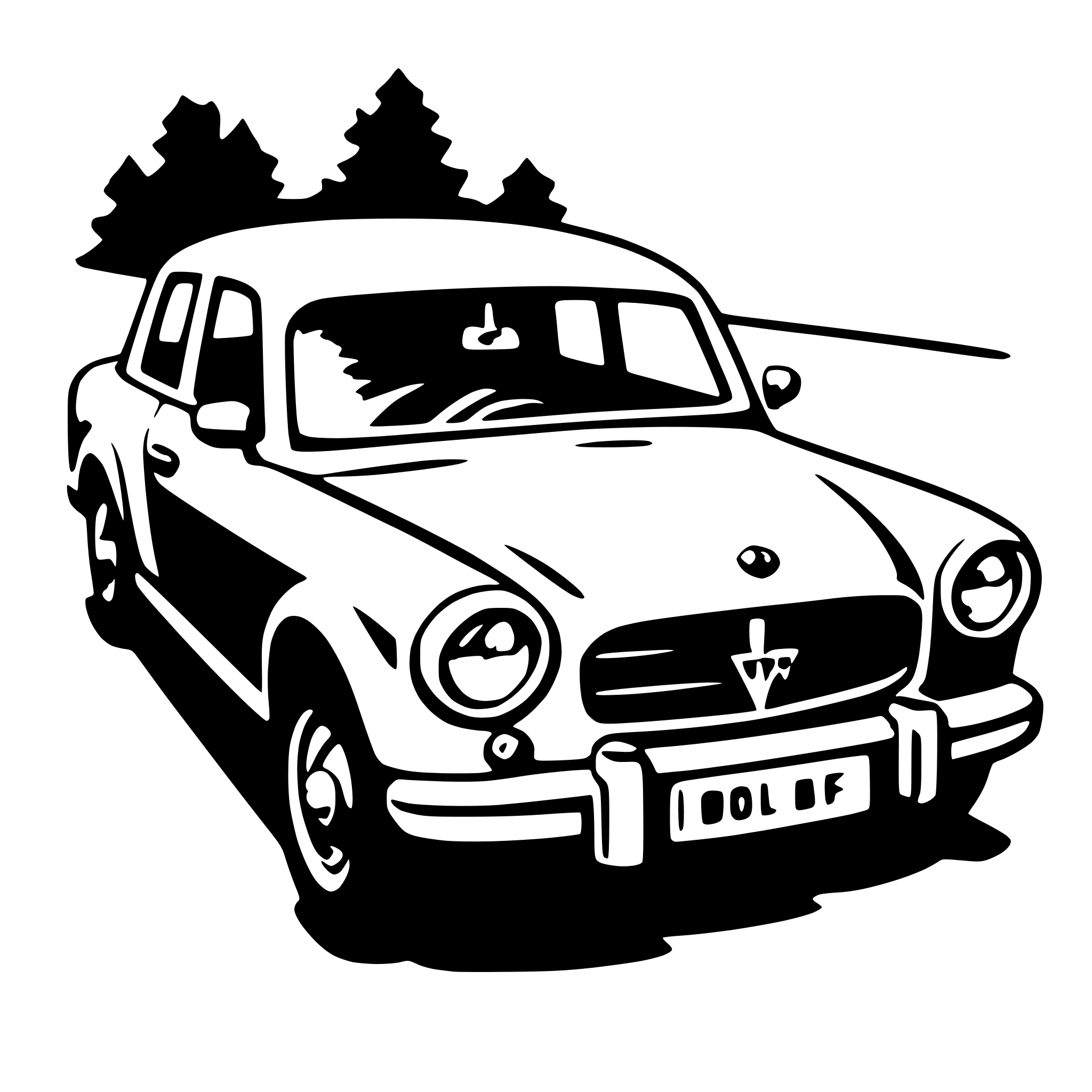 AI-generated SVG of a car