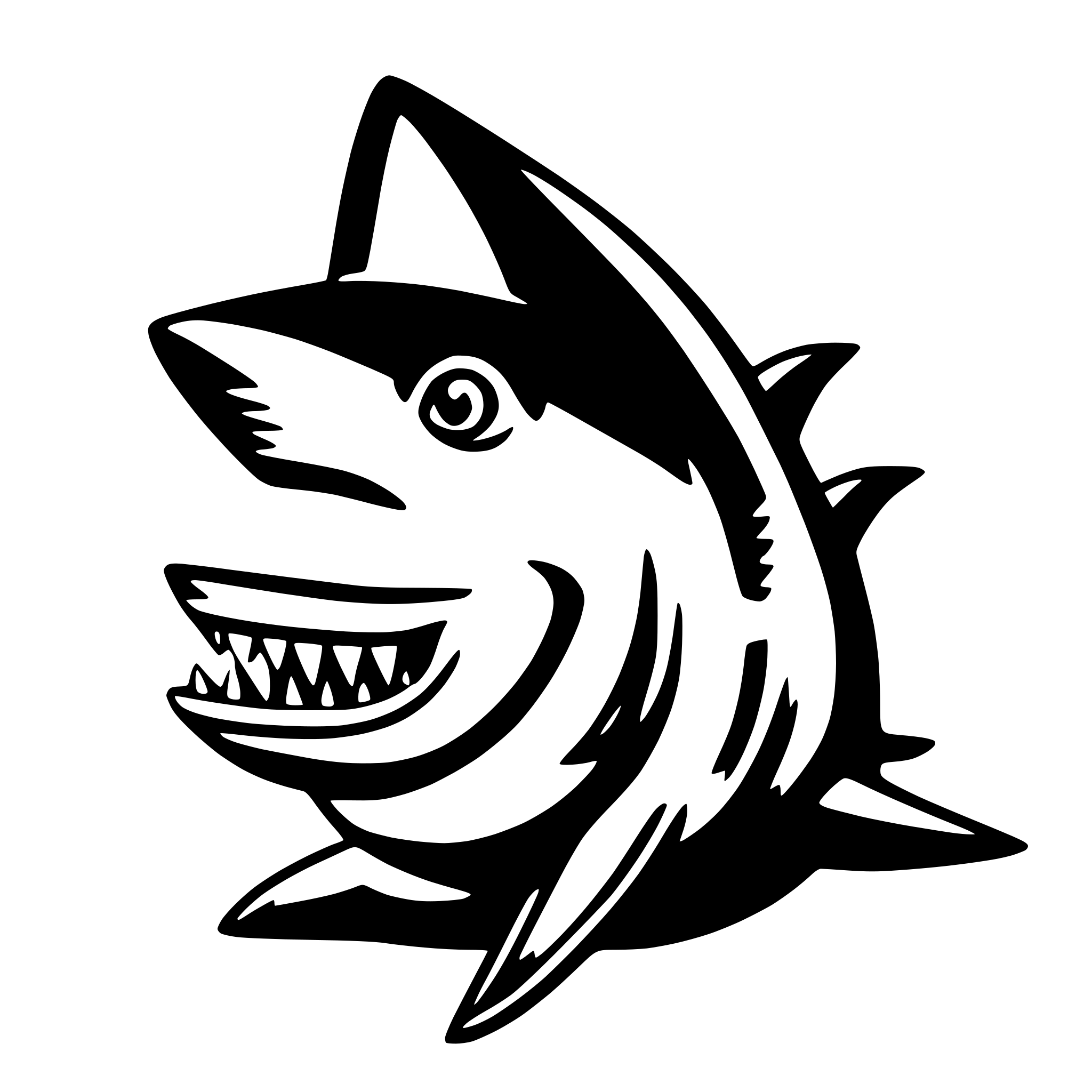 AI-generated SVG of a shark