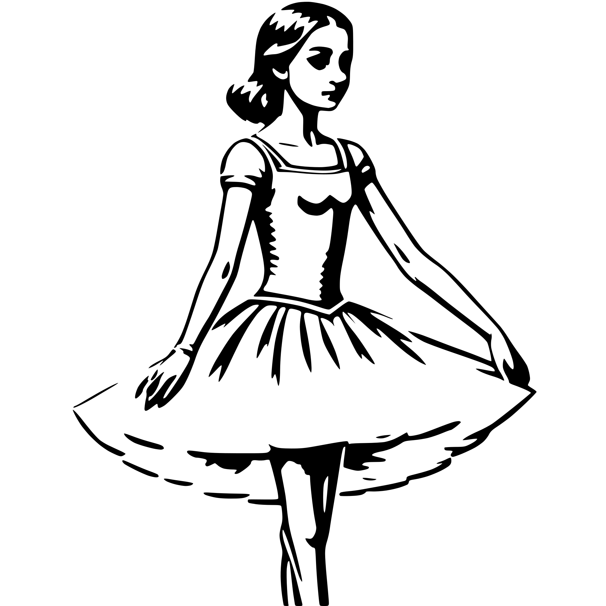 AI-generated SVG of 'a ballet girl'