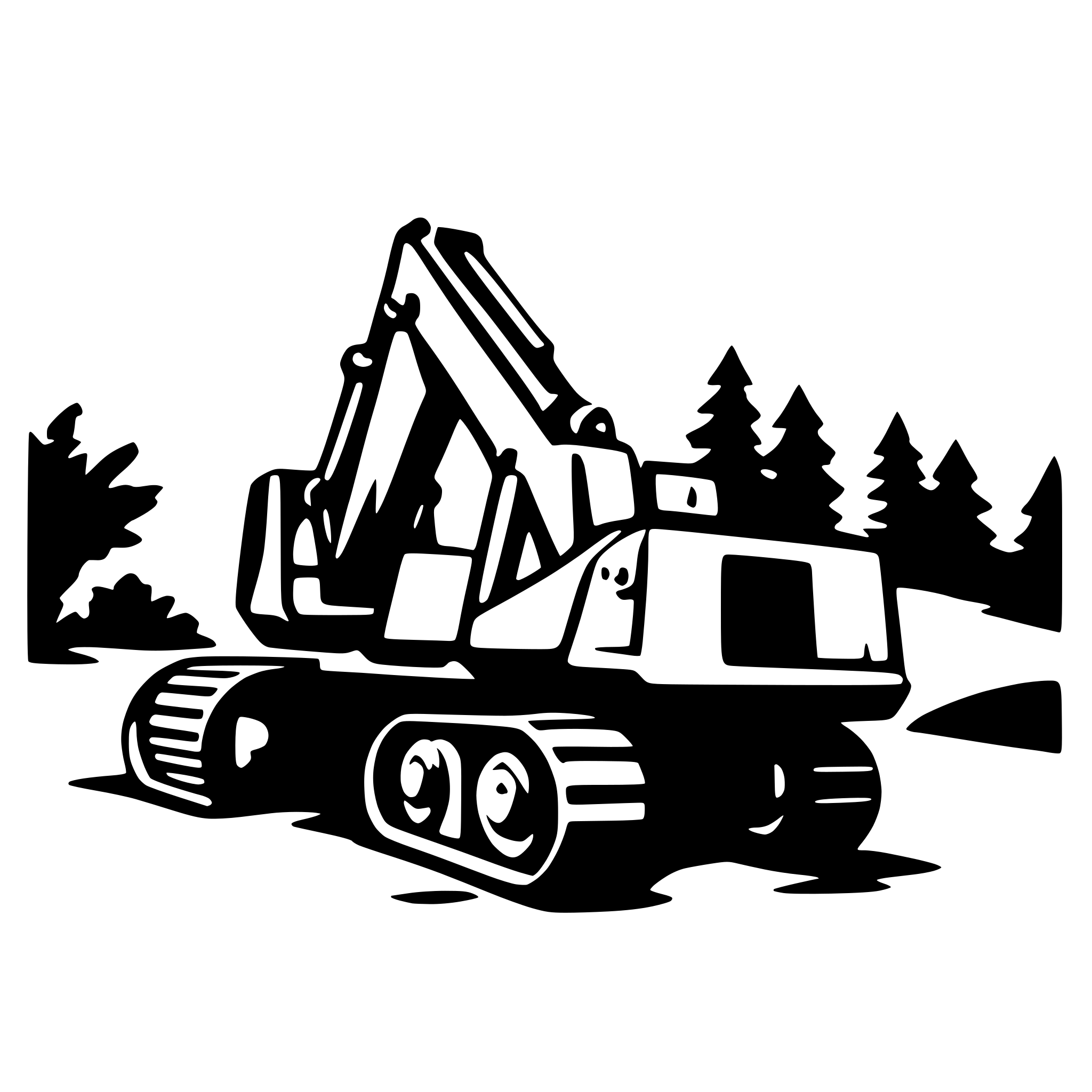 AI-generated SVG of a excavator