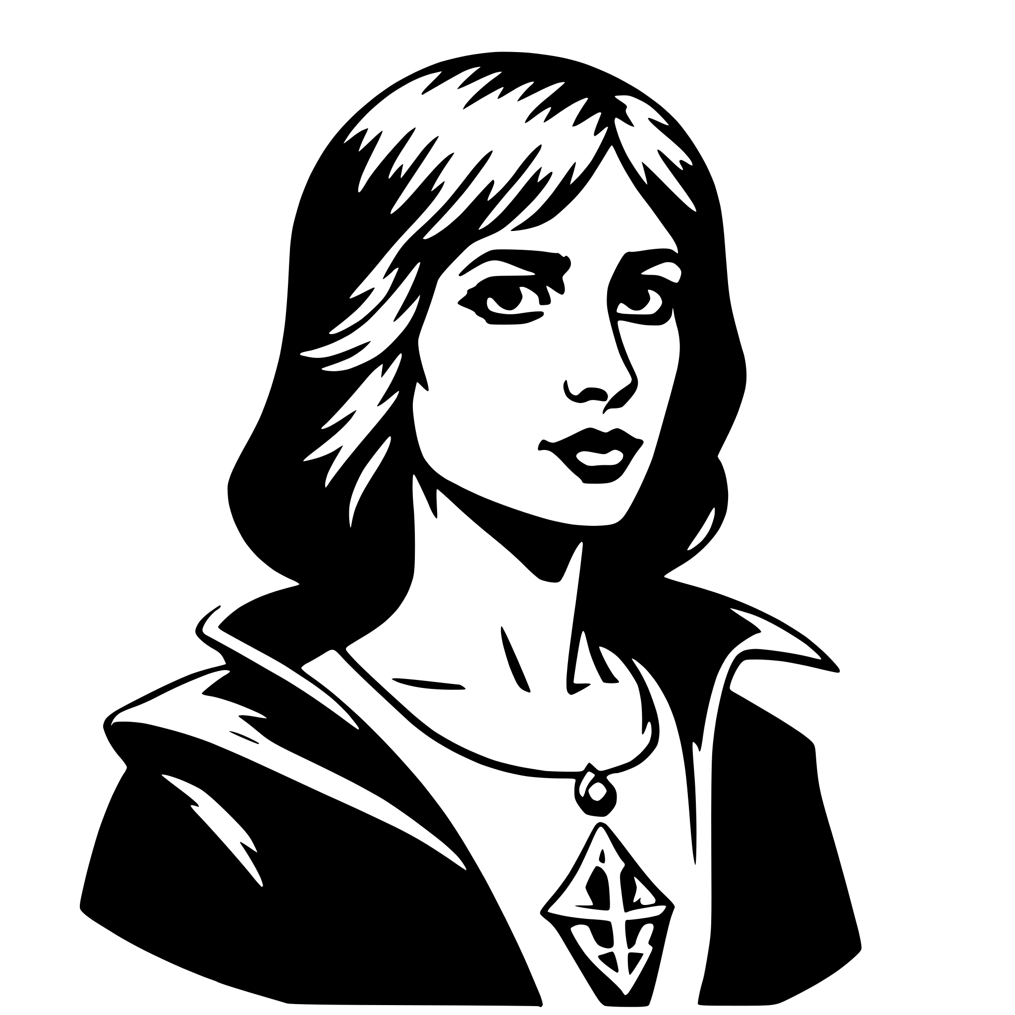 AI-generated SVG of 'morrigan'