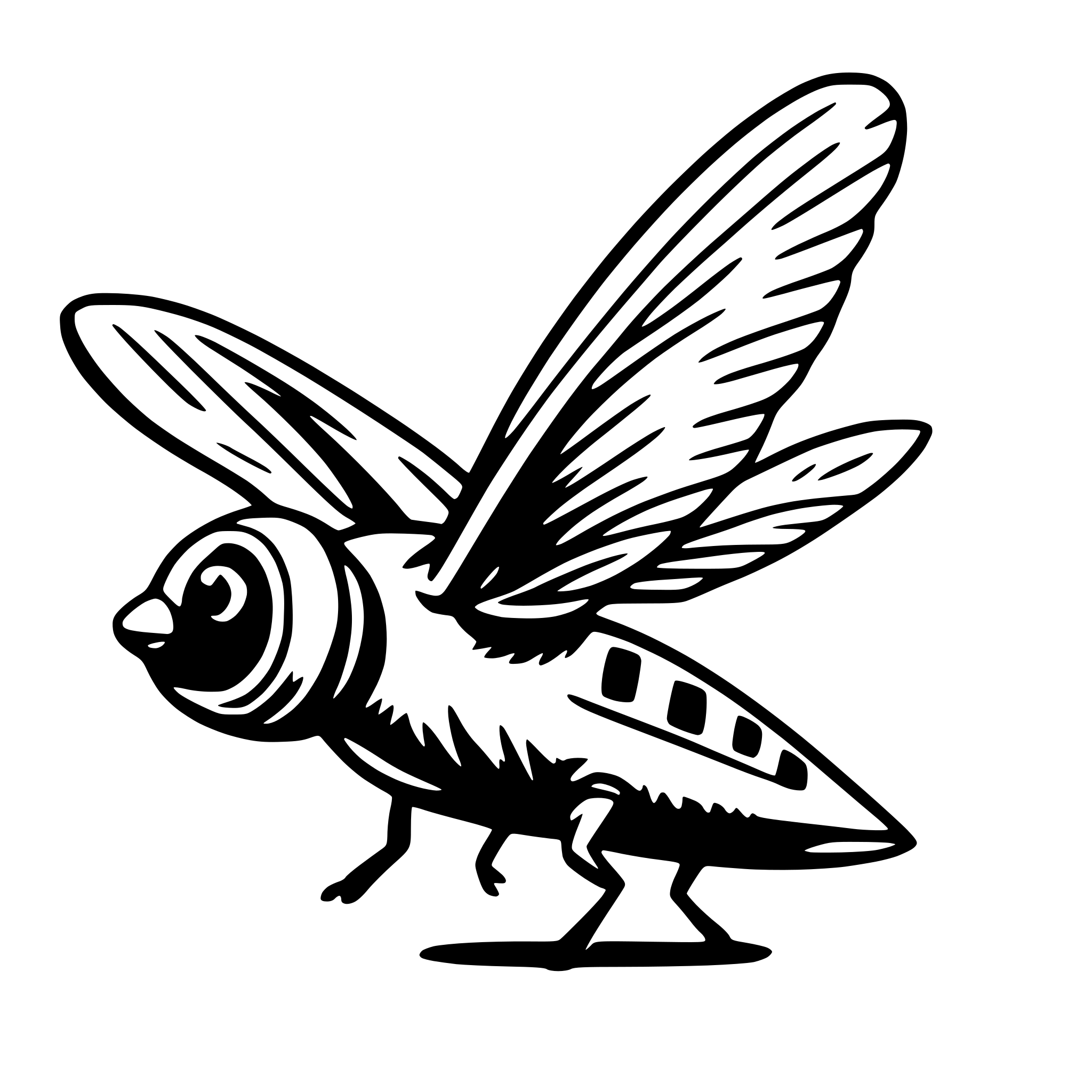 AI-generated SVG of a fly