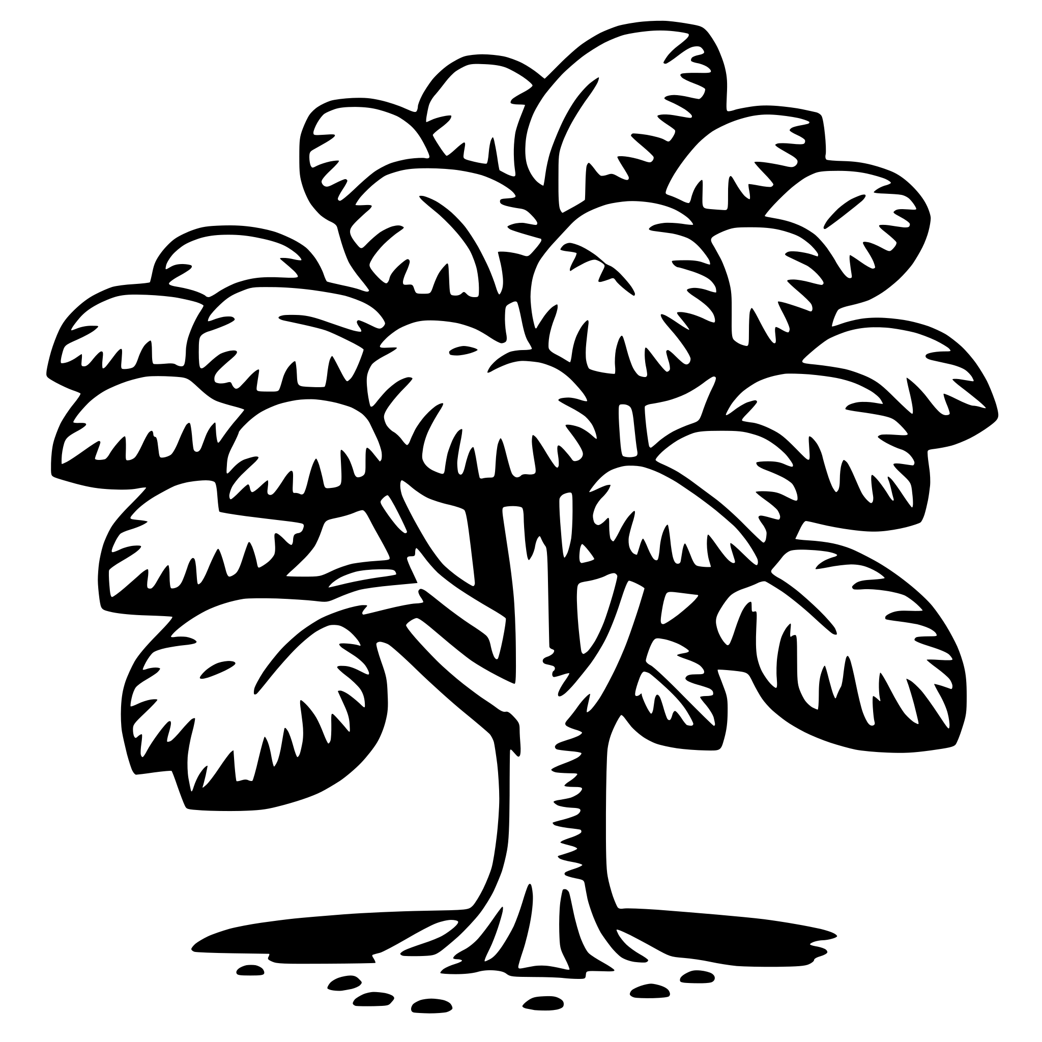 AI-generated SVG of 'tamarind tree'