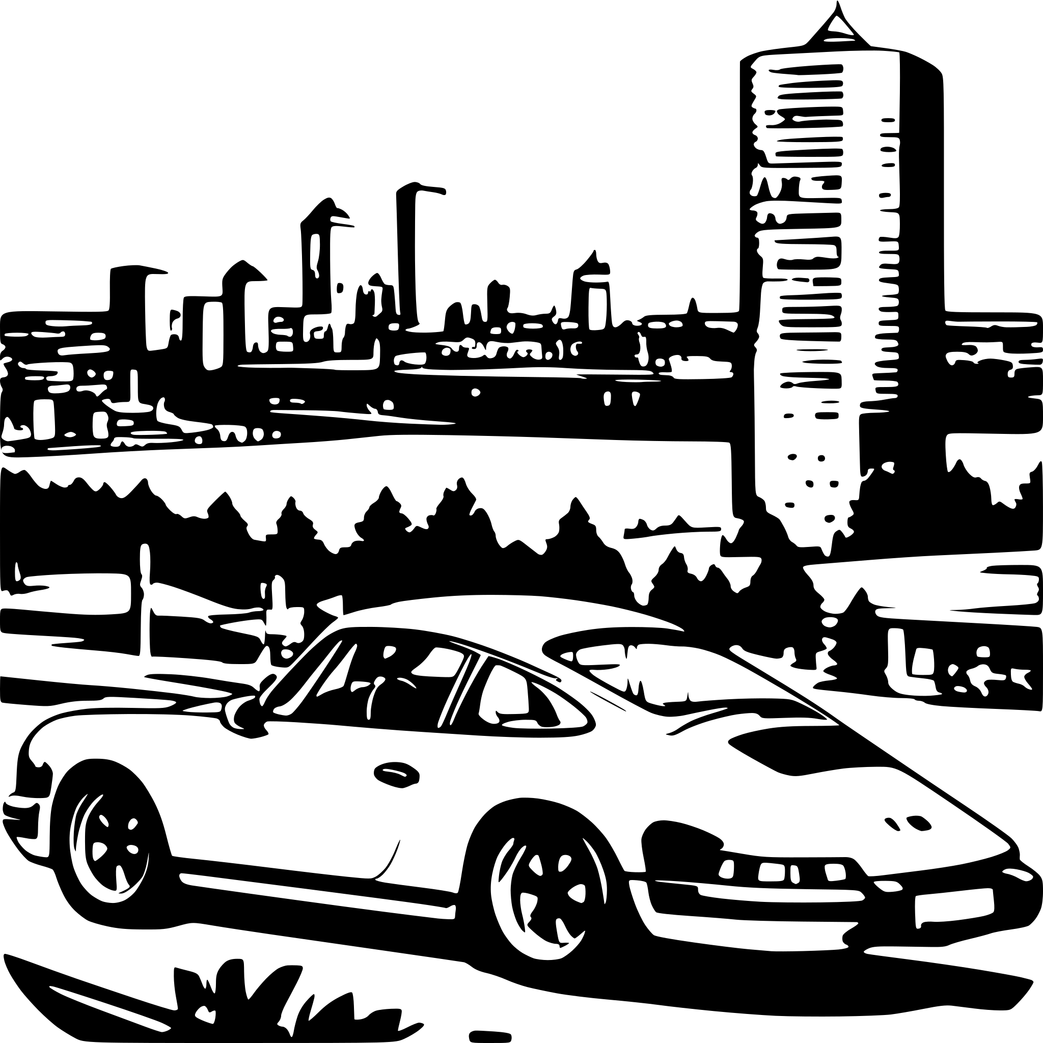 AI-generated SVG of a Many Porsche 911 standing near to each other with Stockholm in the background AI-generated SVG of a Many Porsche 911 standing near to each other with Stockholm in the background