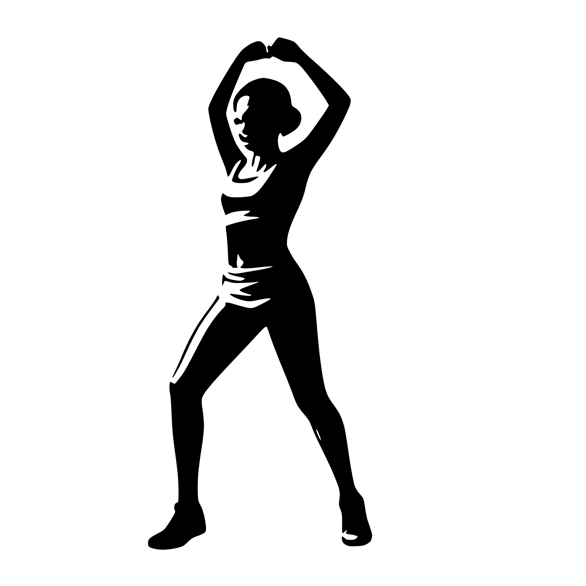 AI-generated SVG of 'black woman exercising'