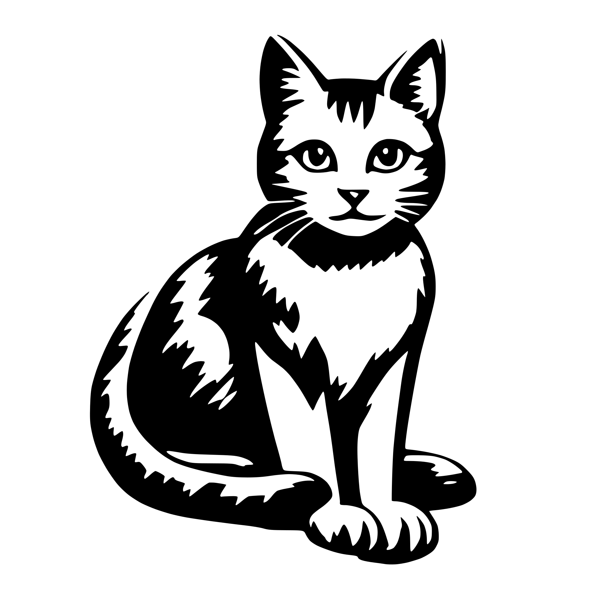 AI-generated SVG of a a cat
