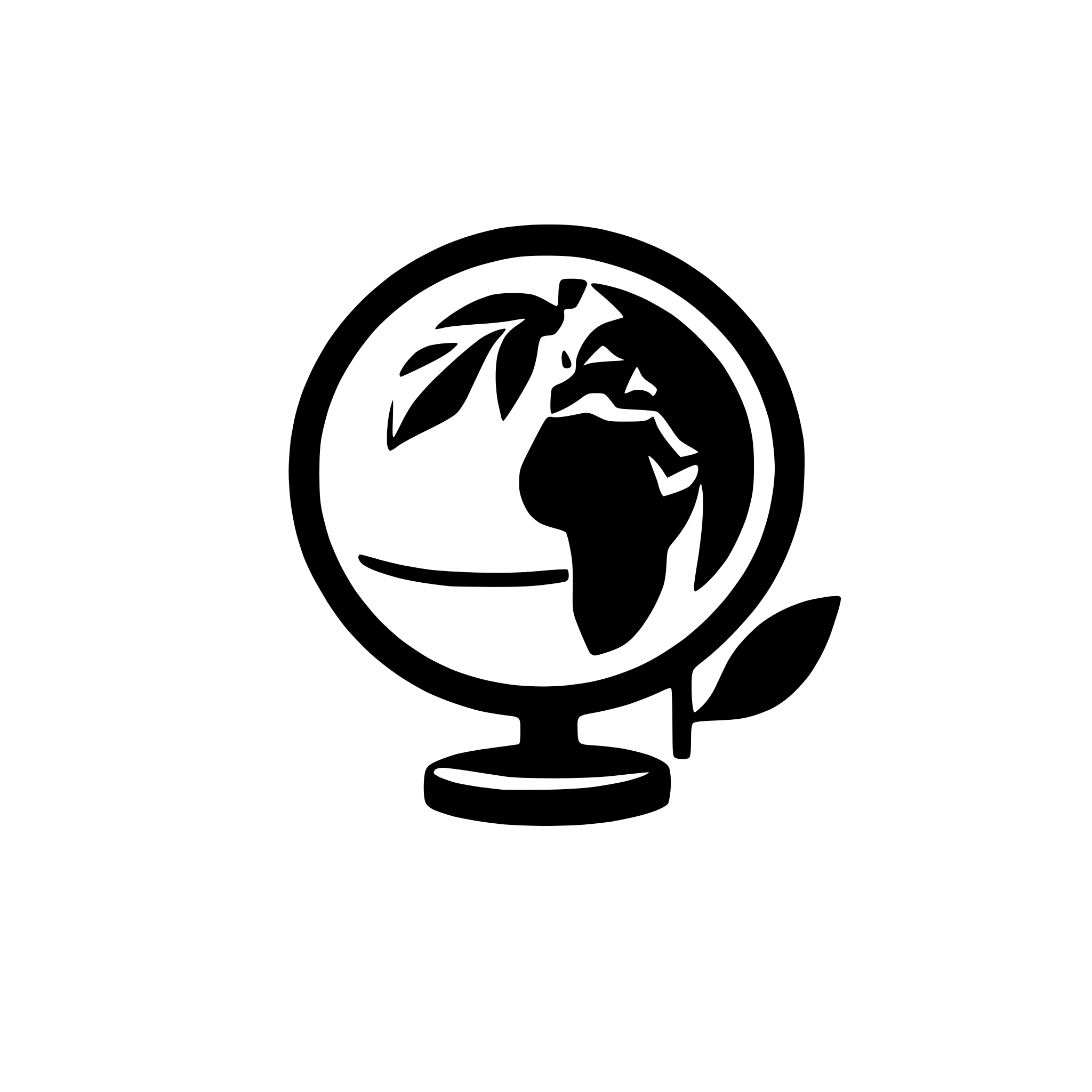 AI-generated SVG of 'globe with leaf overlay'