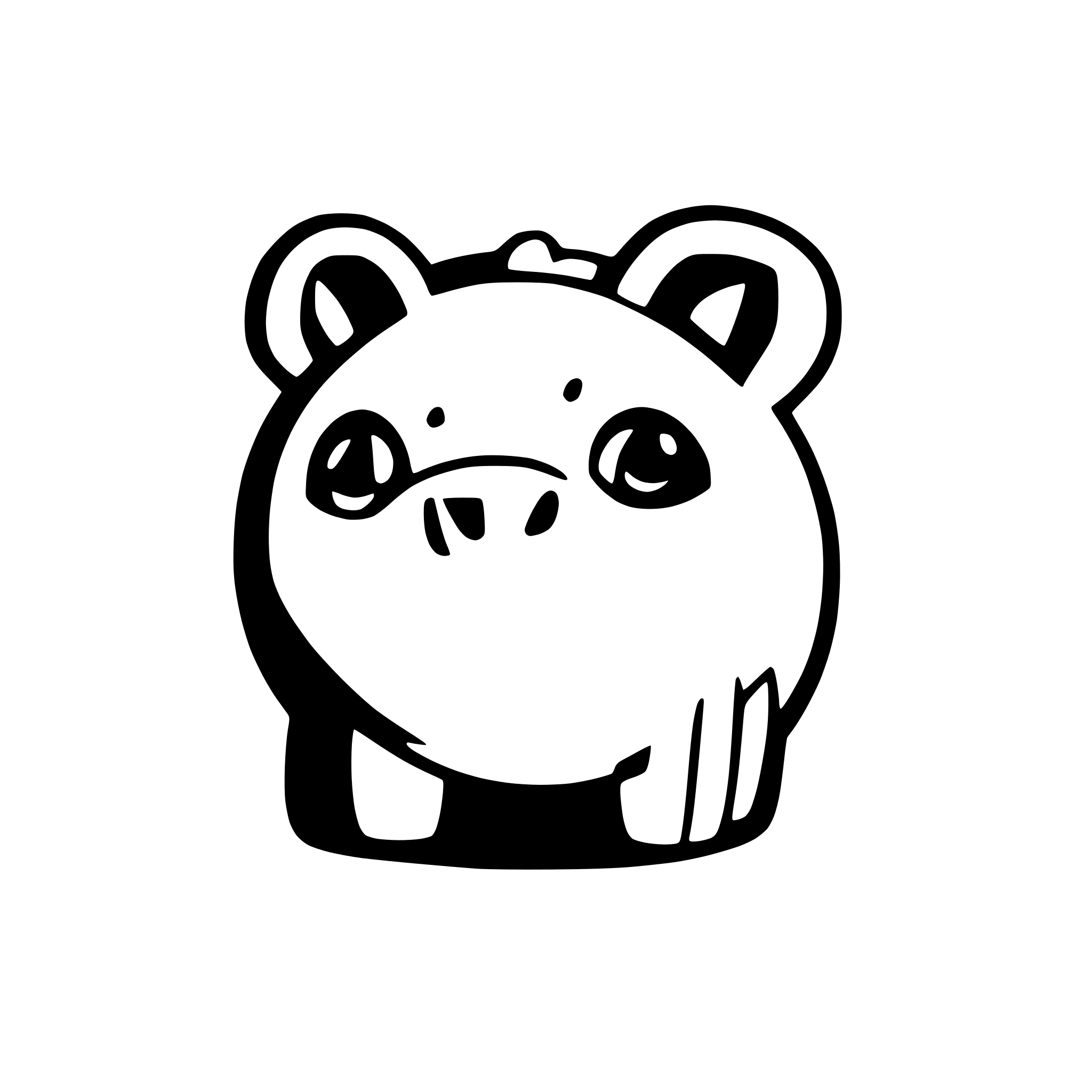 AI-generated SVG of a Pink pig