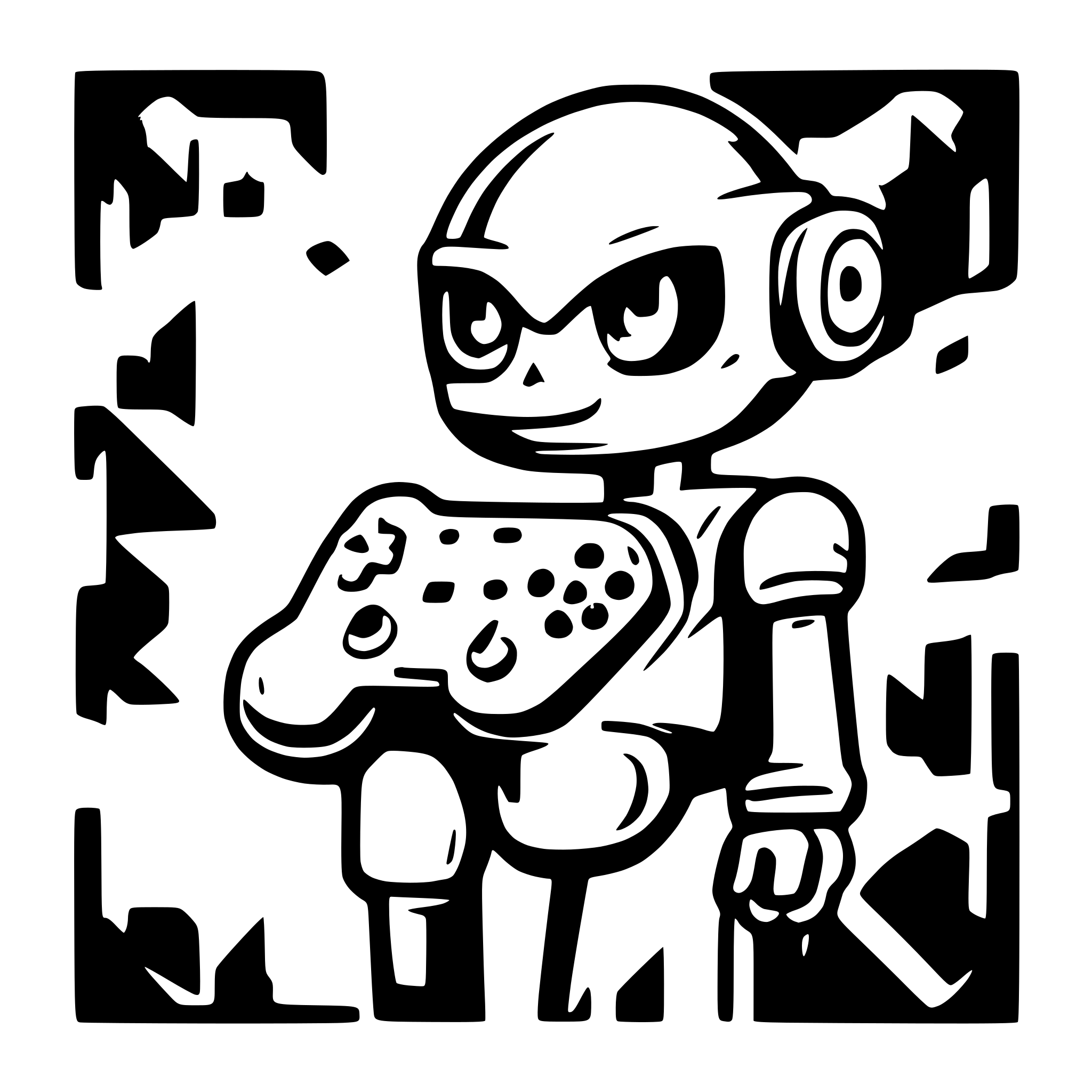 AI-generated SVG of a a little robot holding a controller playing games
