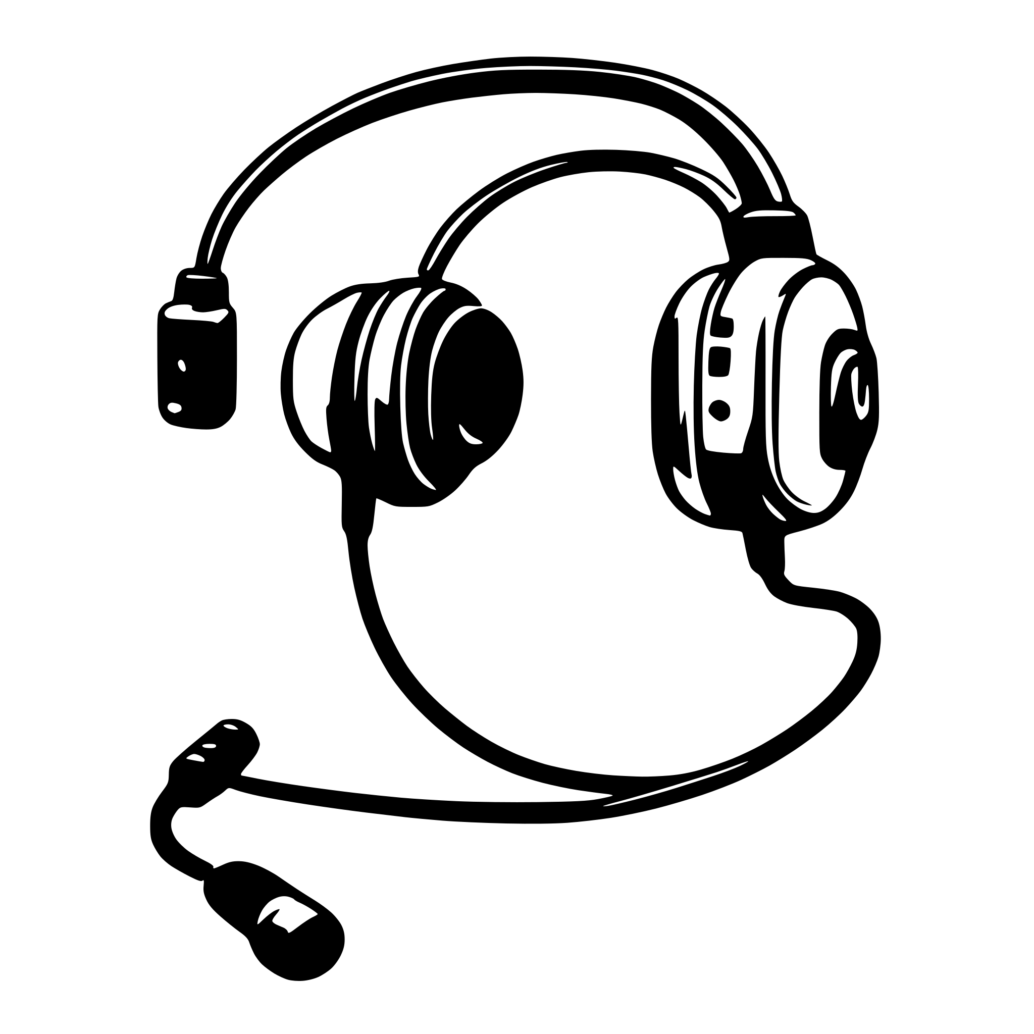 AI-generated SVG of 'draw  earphone simple line'