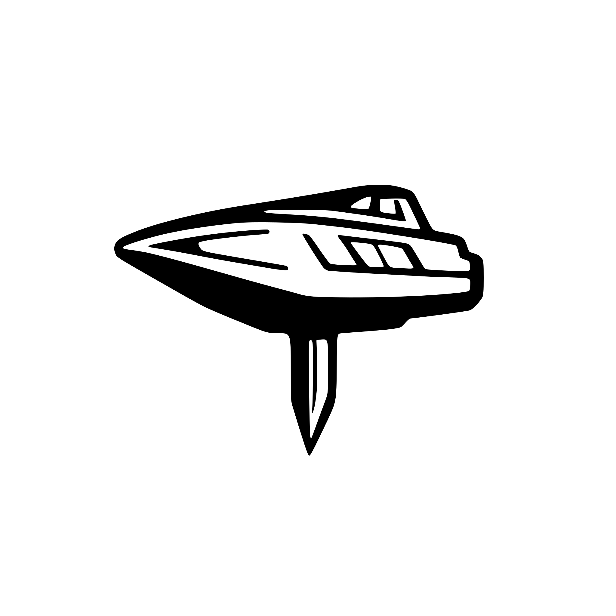 AI-generated SVG of a font awesome icon of 2d Top down spaceship linear cruiser