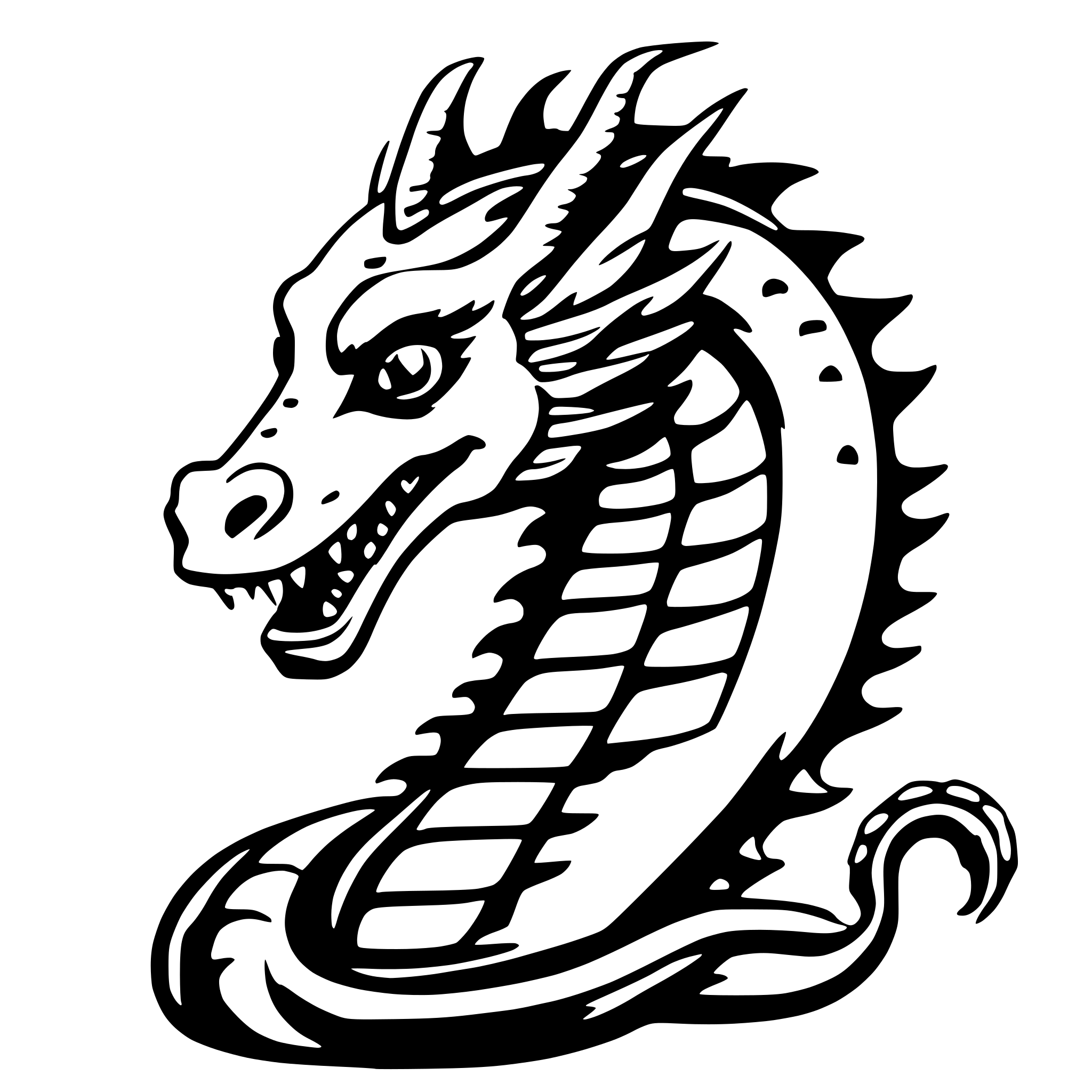 AI-generated SVG of 'chinese green dragon'