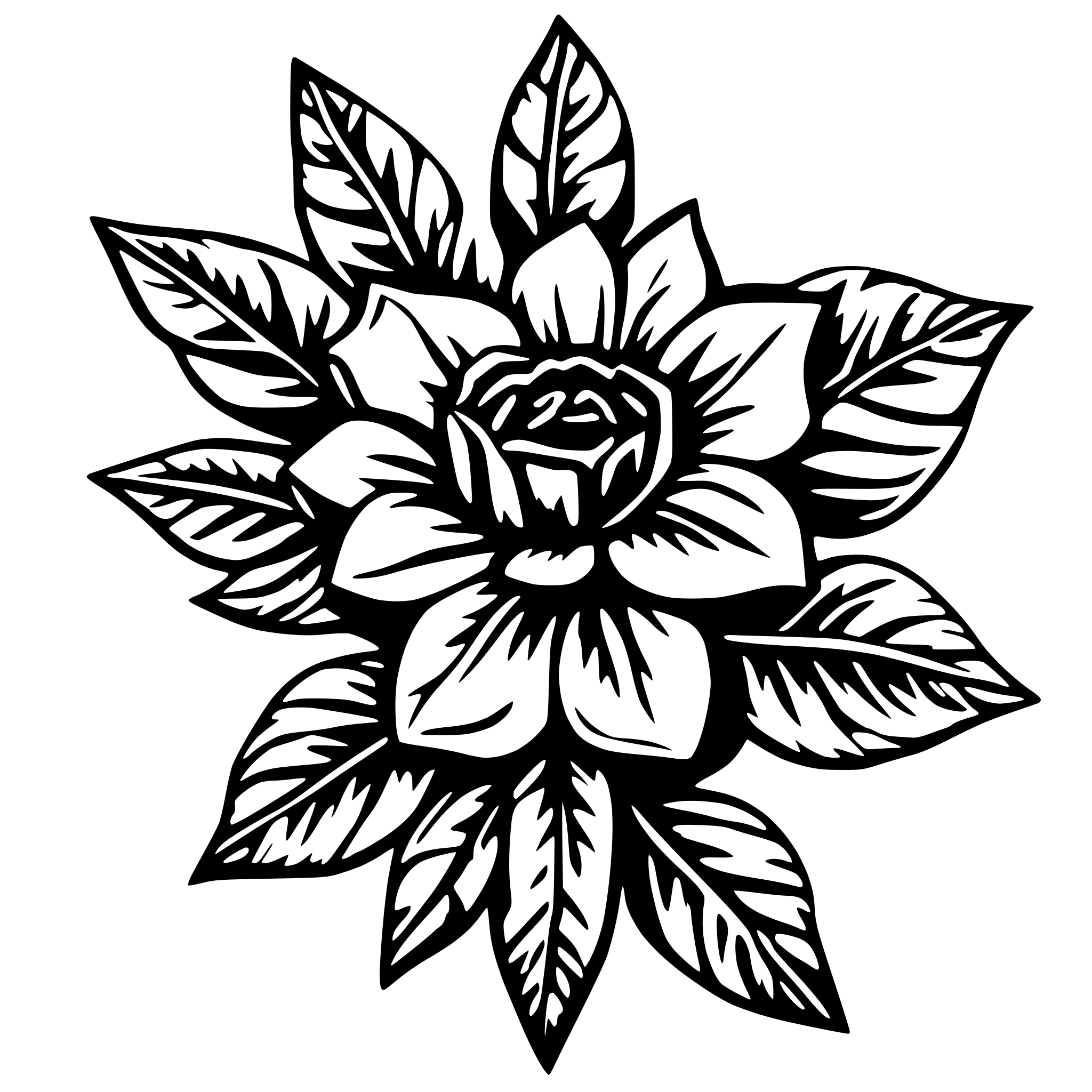 AI-generated SVG of 'Floral armor pattern'