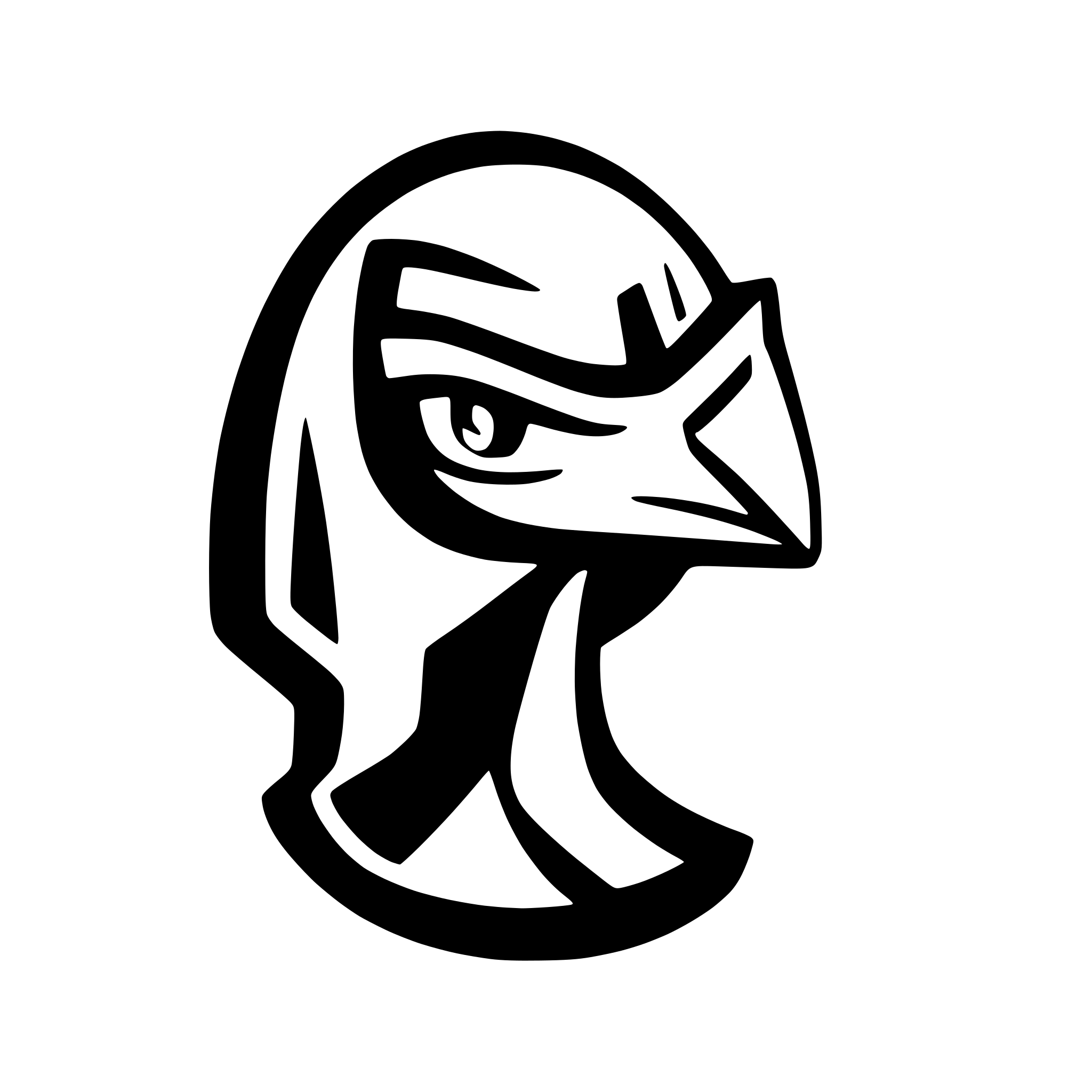AI-generated SVG of 'robot goose head'