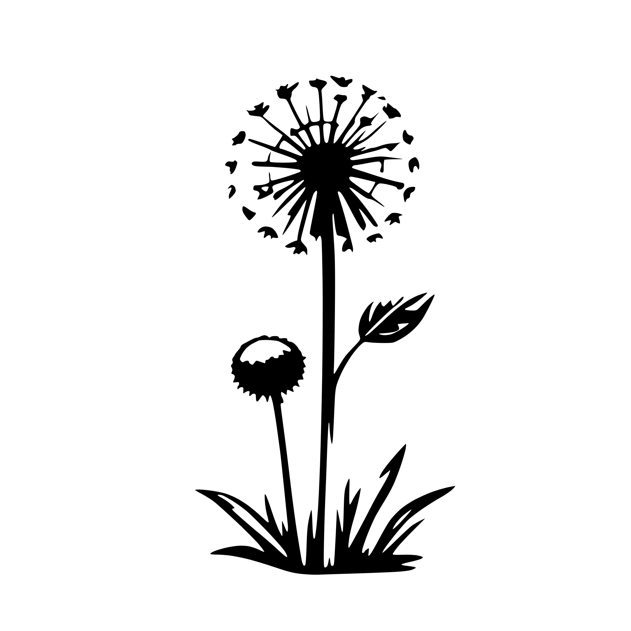 AI-generated SVG of a dandelion
