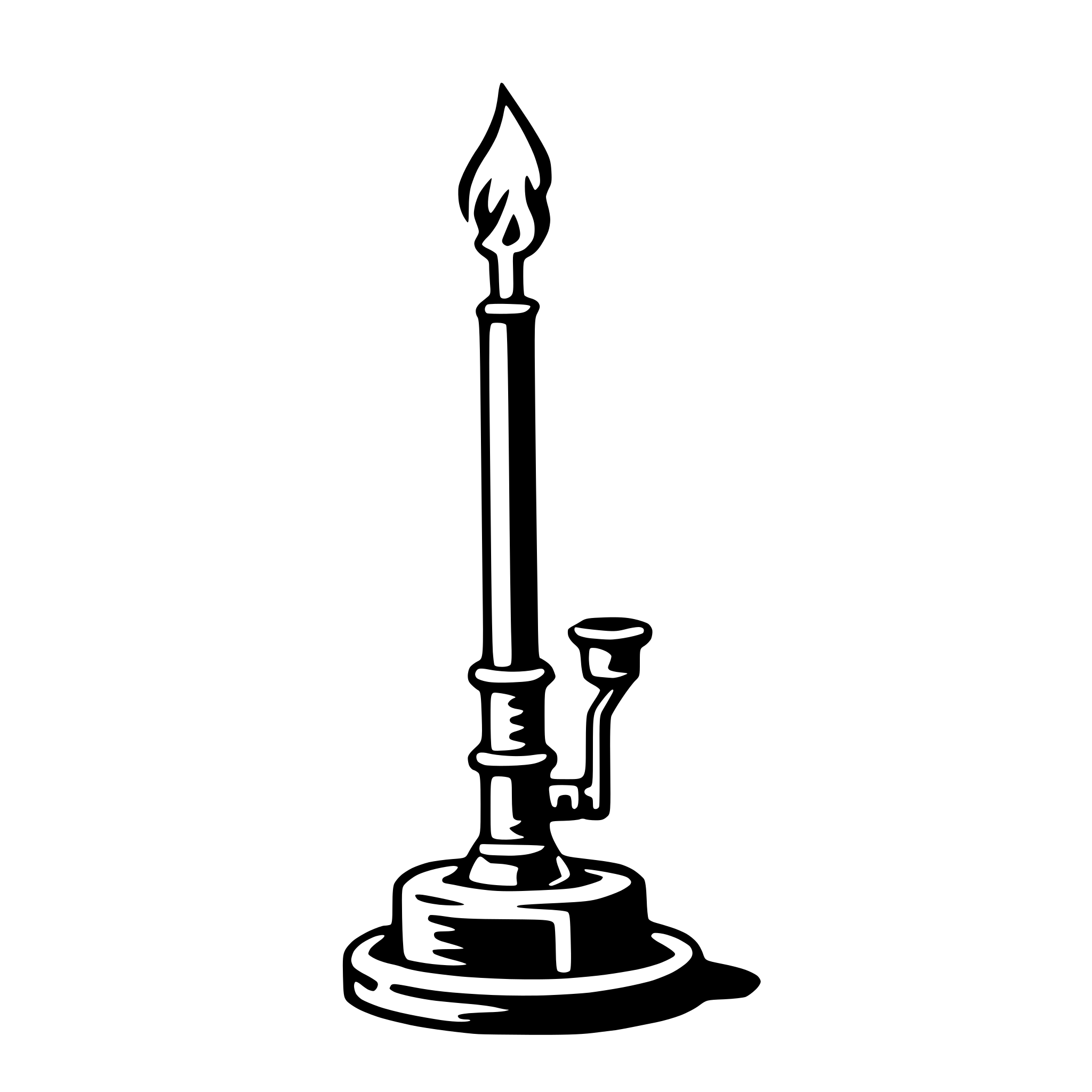 AI-generated SVG of a bunsen burner