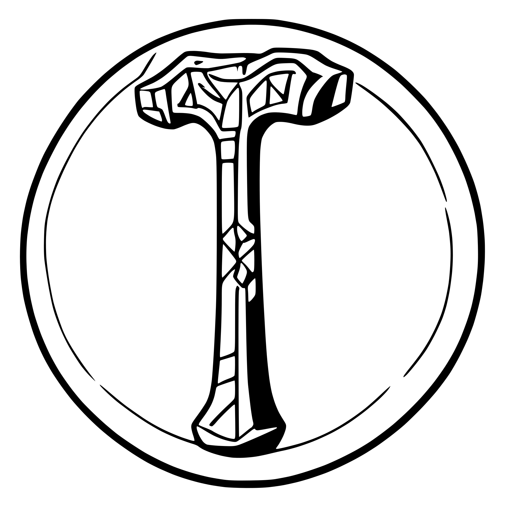 AI-generated SVG of a a hammer with symetrical celtic decoration AI-generated SVG of a a hammer with symetrical celtic decoration