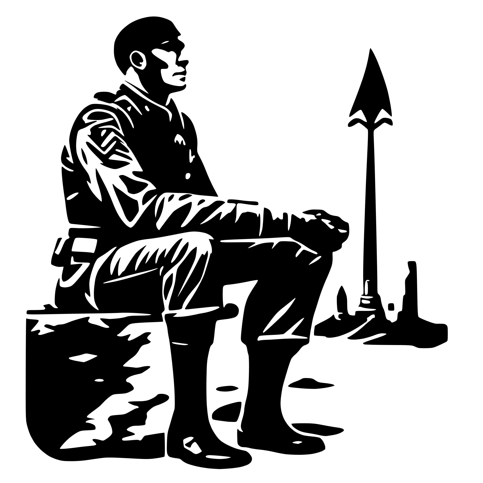AI-generated SVG of 'US ARMY NCO creed'