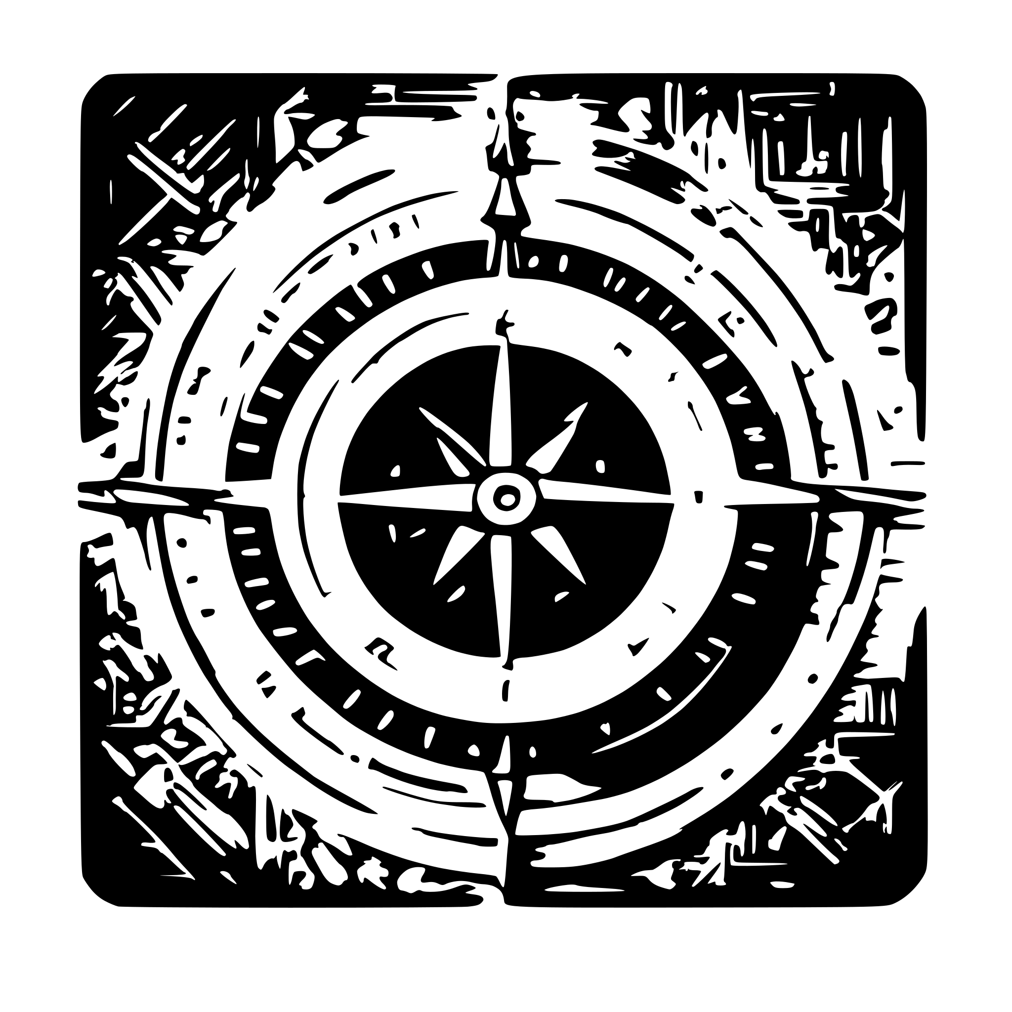 AI-generated SVG of a math paper with ruler and compass